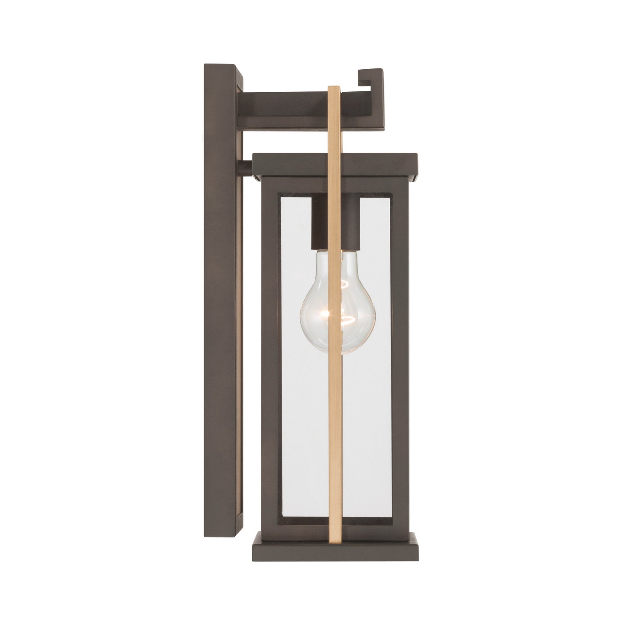 Lendel 6'' Twilight Bronze + Textured Gold Outdoor Sconce Bronze 6"W x 15"H x 6.5"D