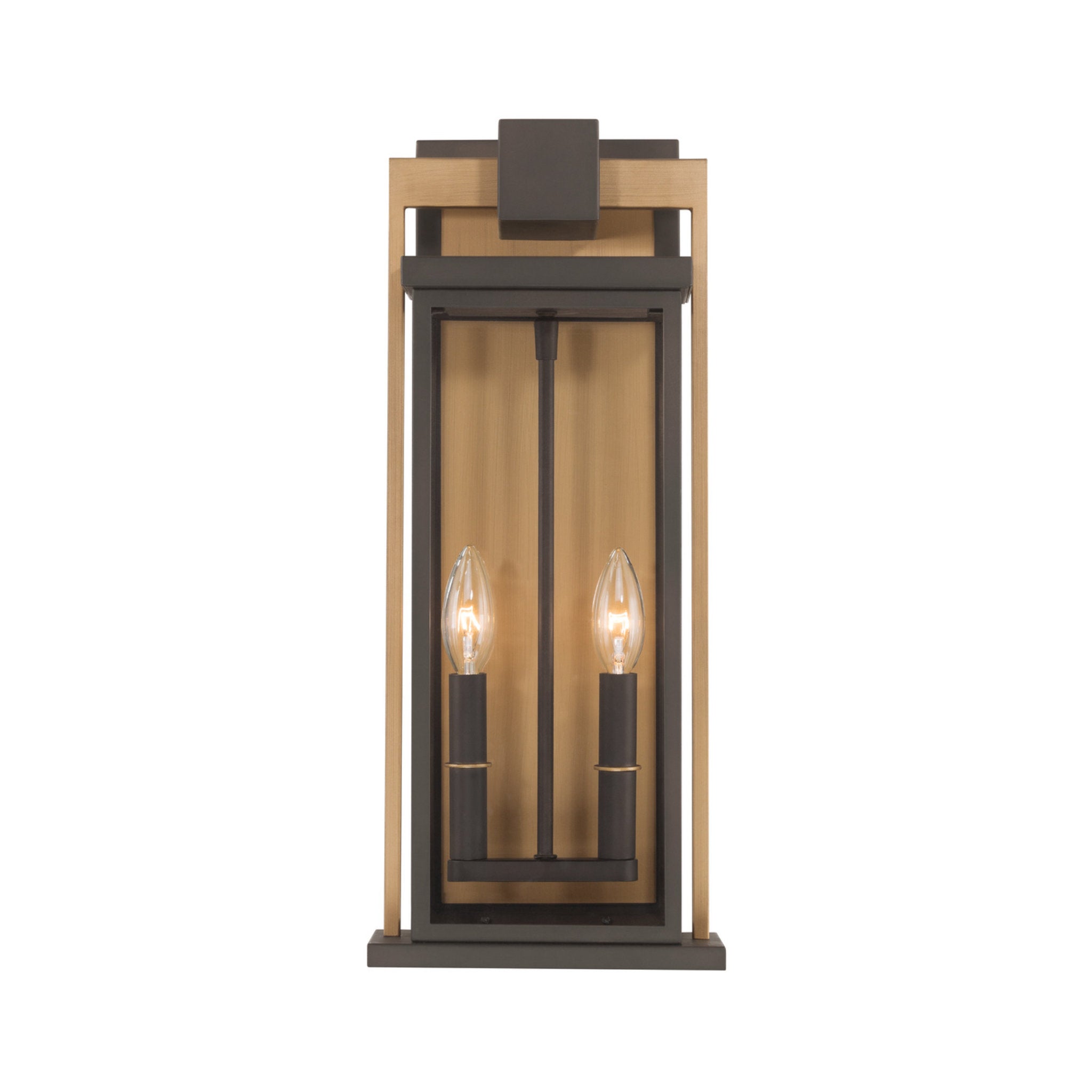 Lendel 8'' Twilight Bronze + Textured Gold Outdoor Sconce Bronze 8"W x 19.5"H x 6.5"D