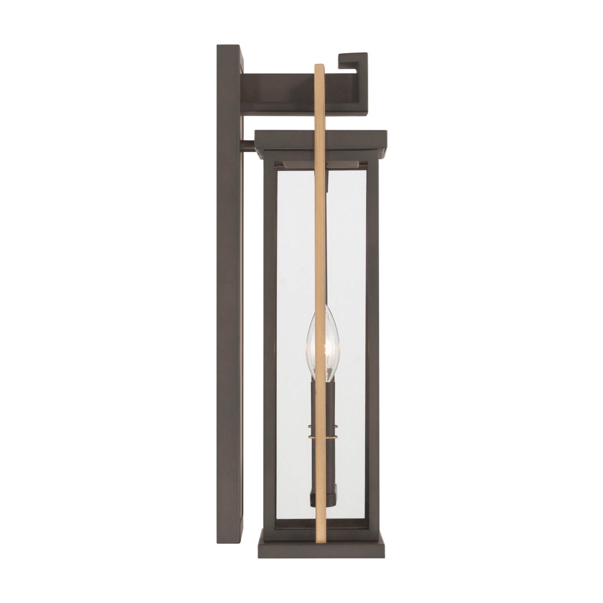 Lendel 8'' Twilight Bronze + Textured Gold Outdoor Sconce Bronze 8"W x 19.5"H x 6.5"D