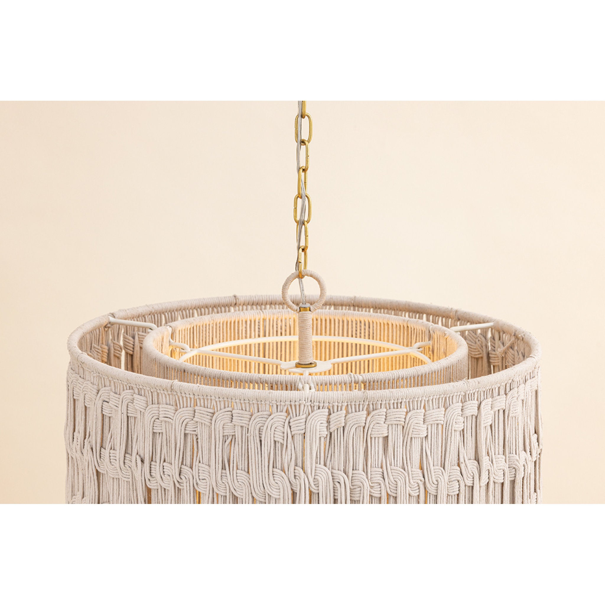 Lisbeta 1-Light Chandelier in Aged Brass 22W x 25.25H