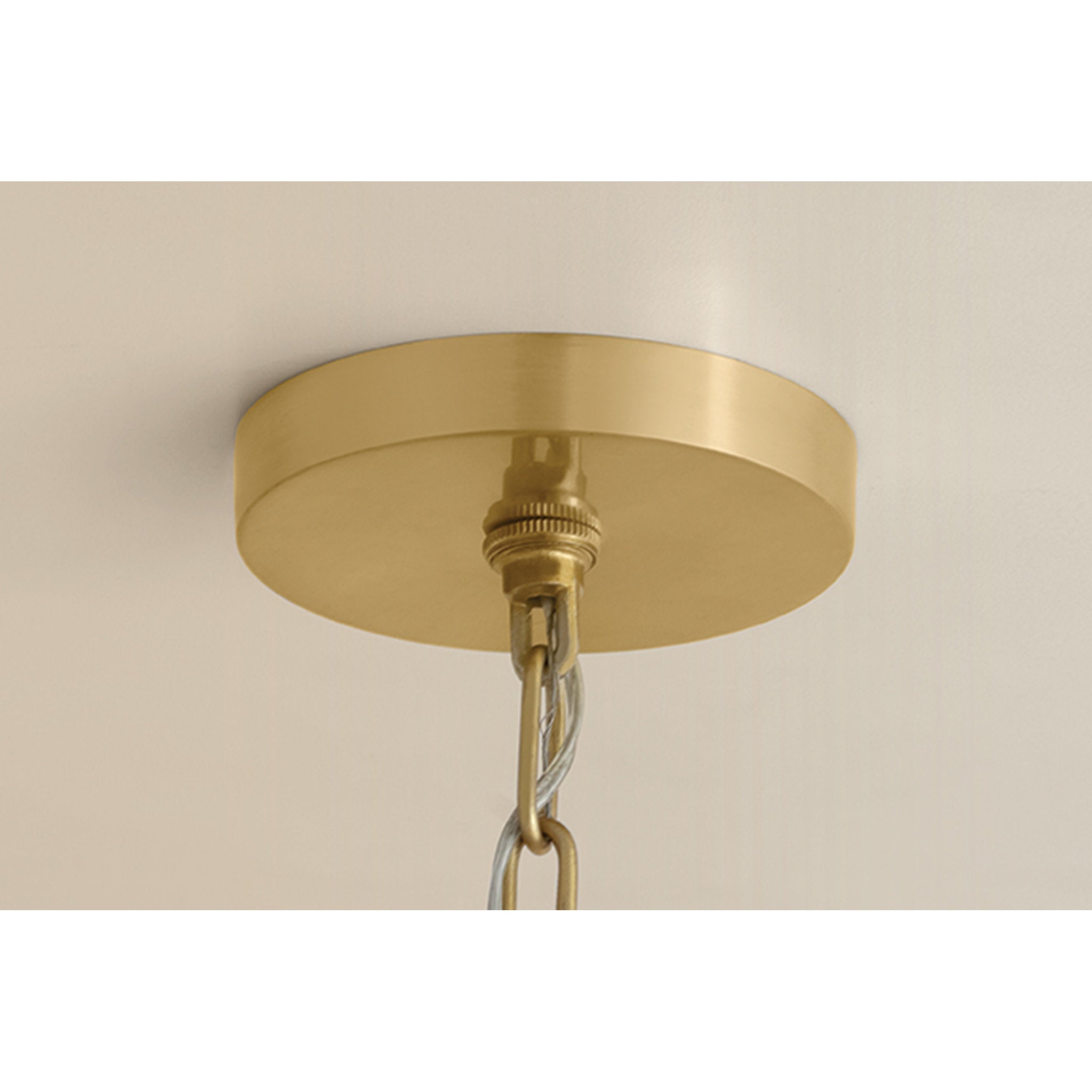 Lisbeta 1-Light Chandelier in Aged Brass 22W x 25.25H