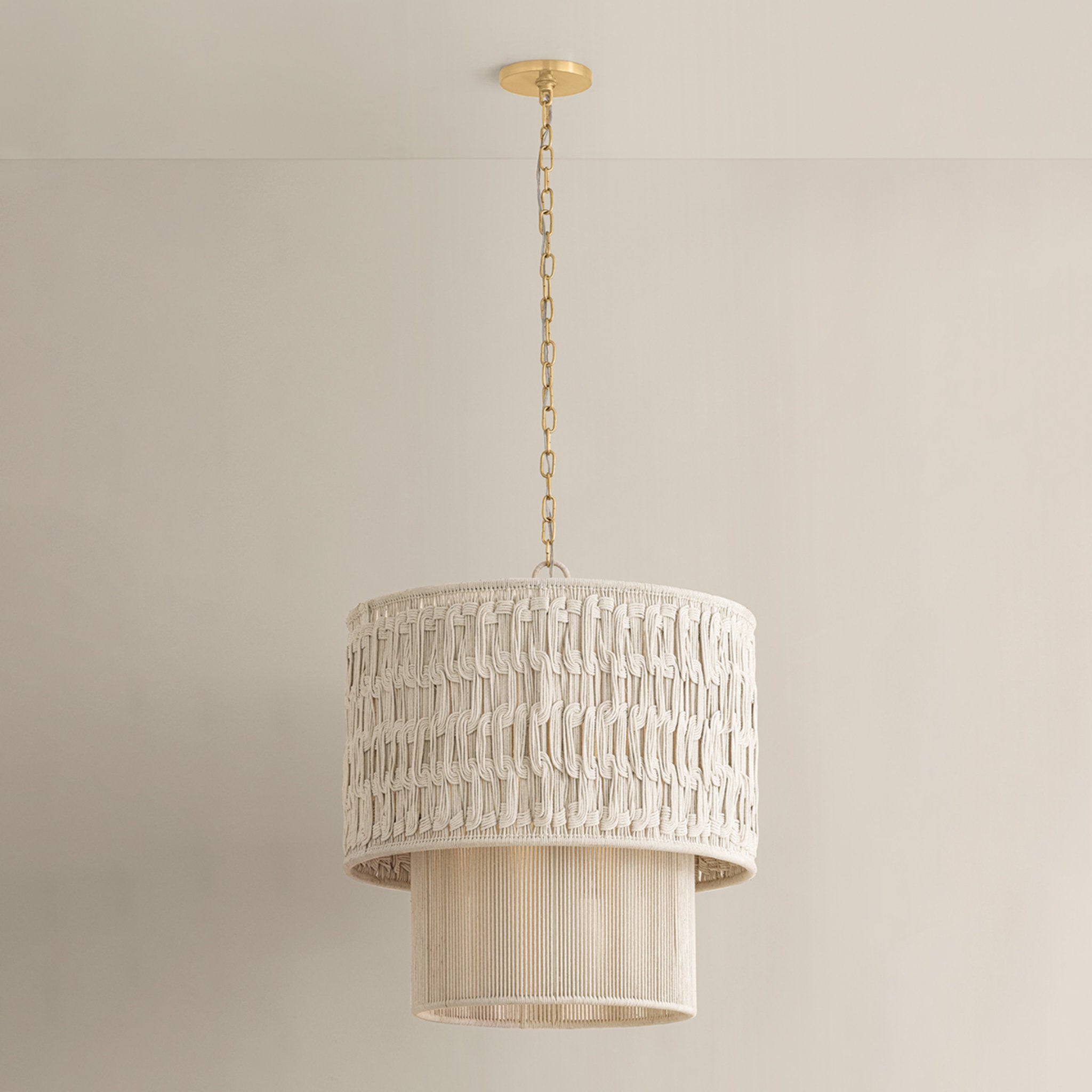 Lisbeta 1-Light Chandelier in Aged Brass 22W x 25.25H
