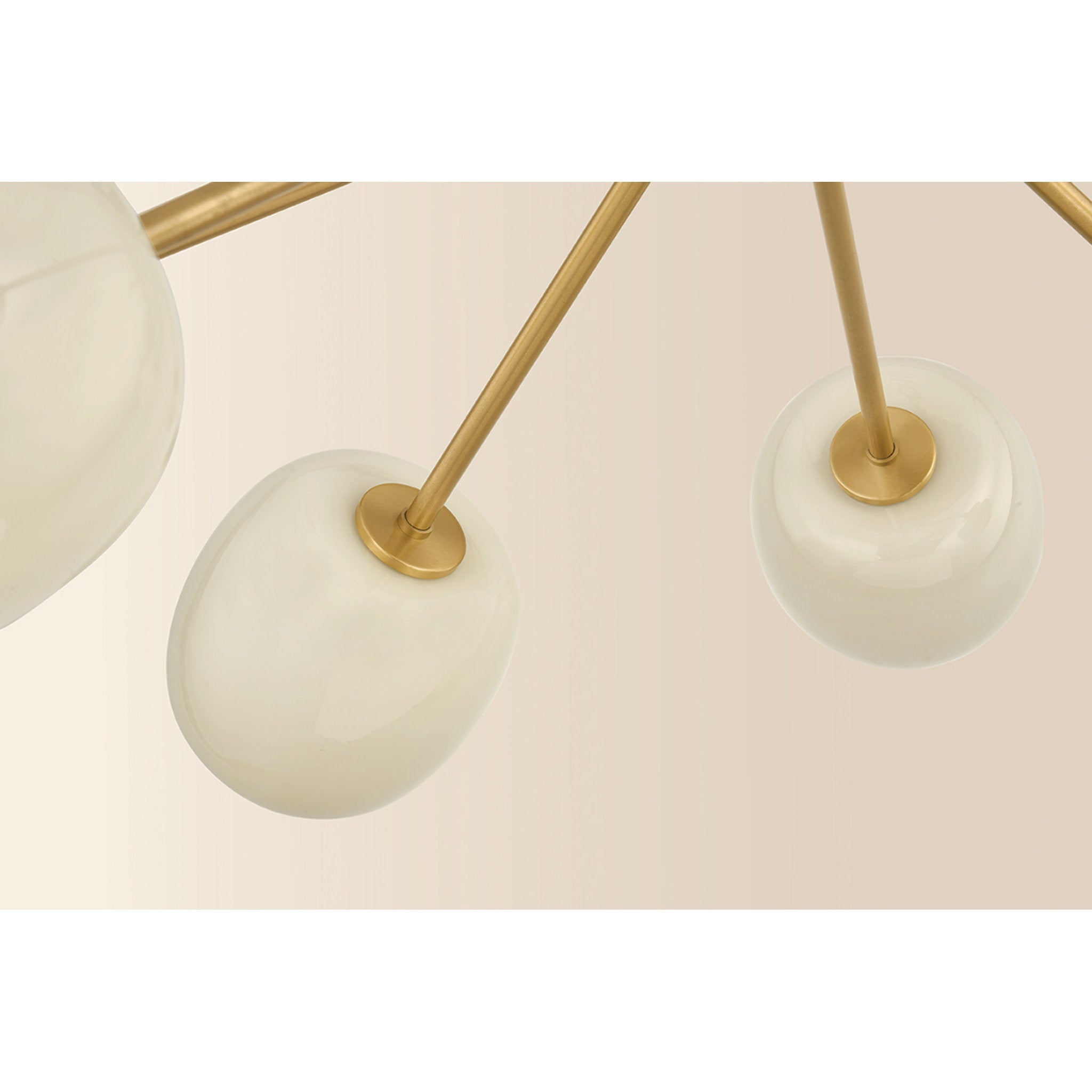 Lisette 8-Light Semi Flush in Aged Brass 39.75W x 13.5H