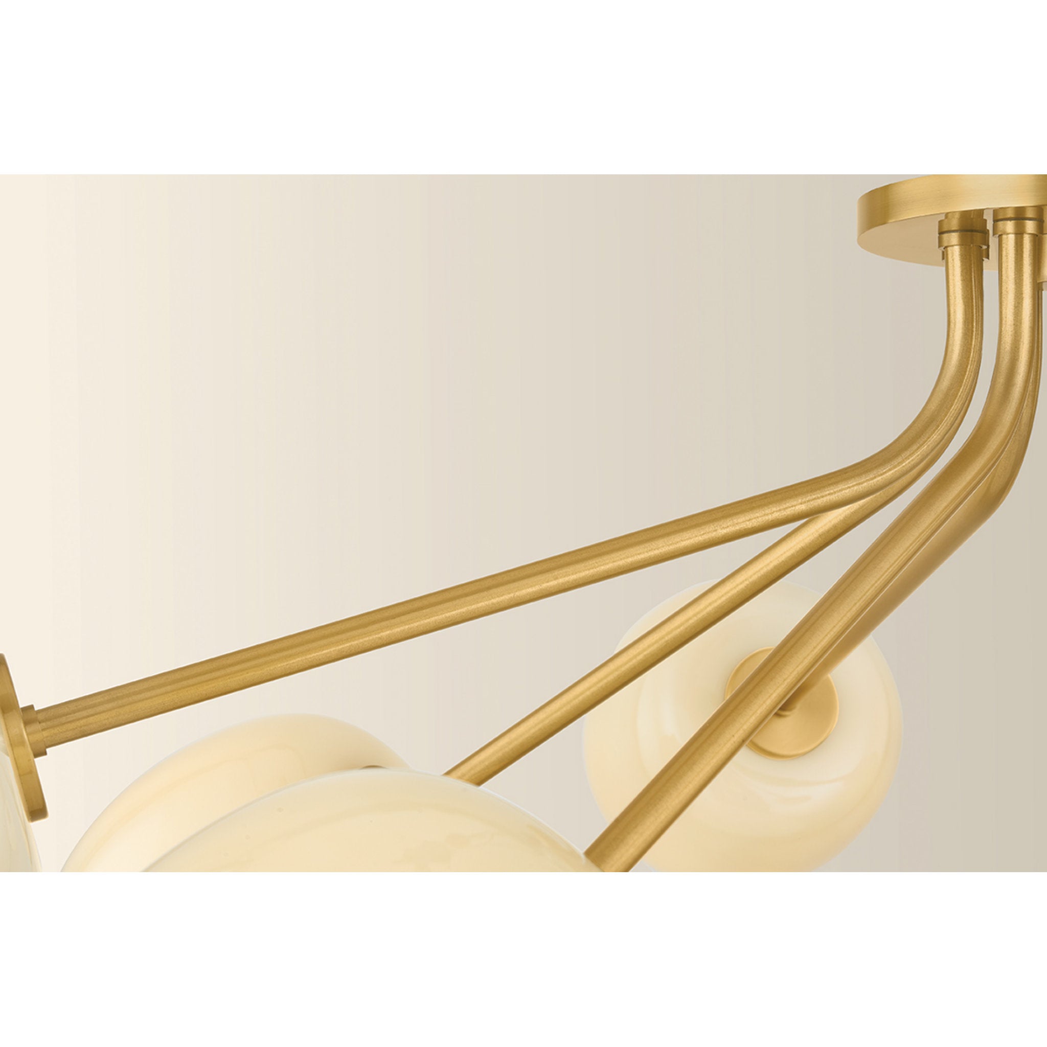 Lisette 8-Light Semi Flush in Aged Brass 39.75W x 13.5H