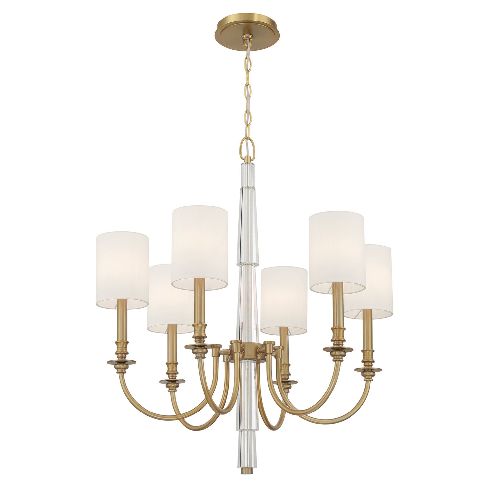 Lloyd 26'' Aged Brass Chandelier Gold 26"W x 30"H x 26"D