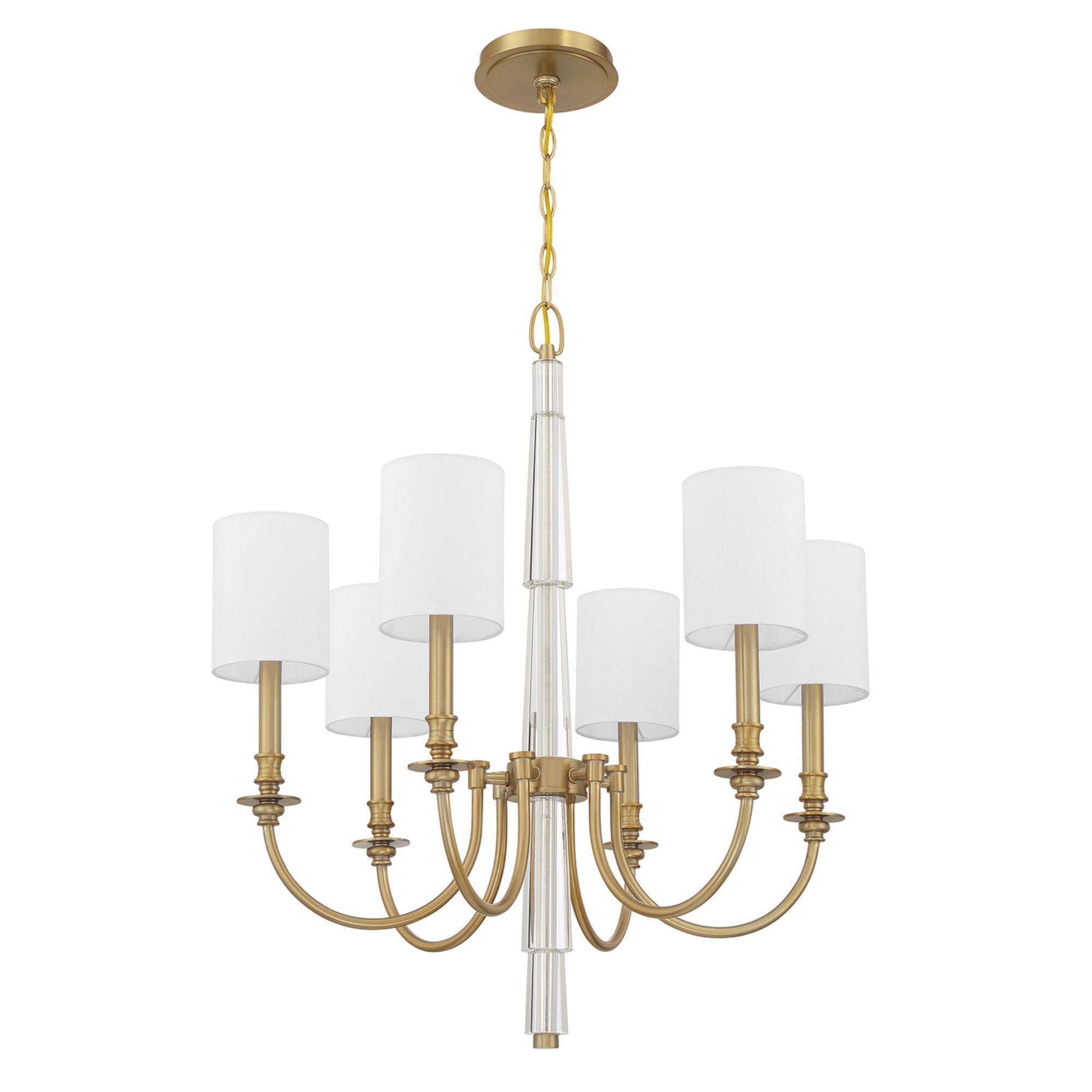 Lloyd 26'' Aged Brass Chandelier Gold 26"W x 30"H x 26"D