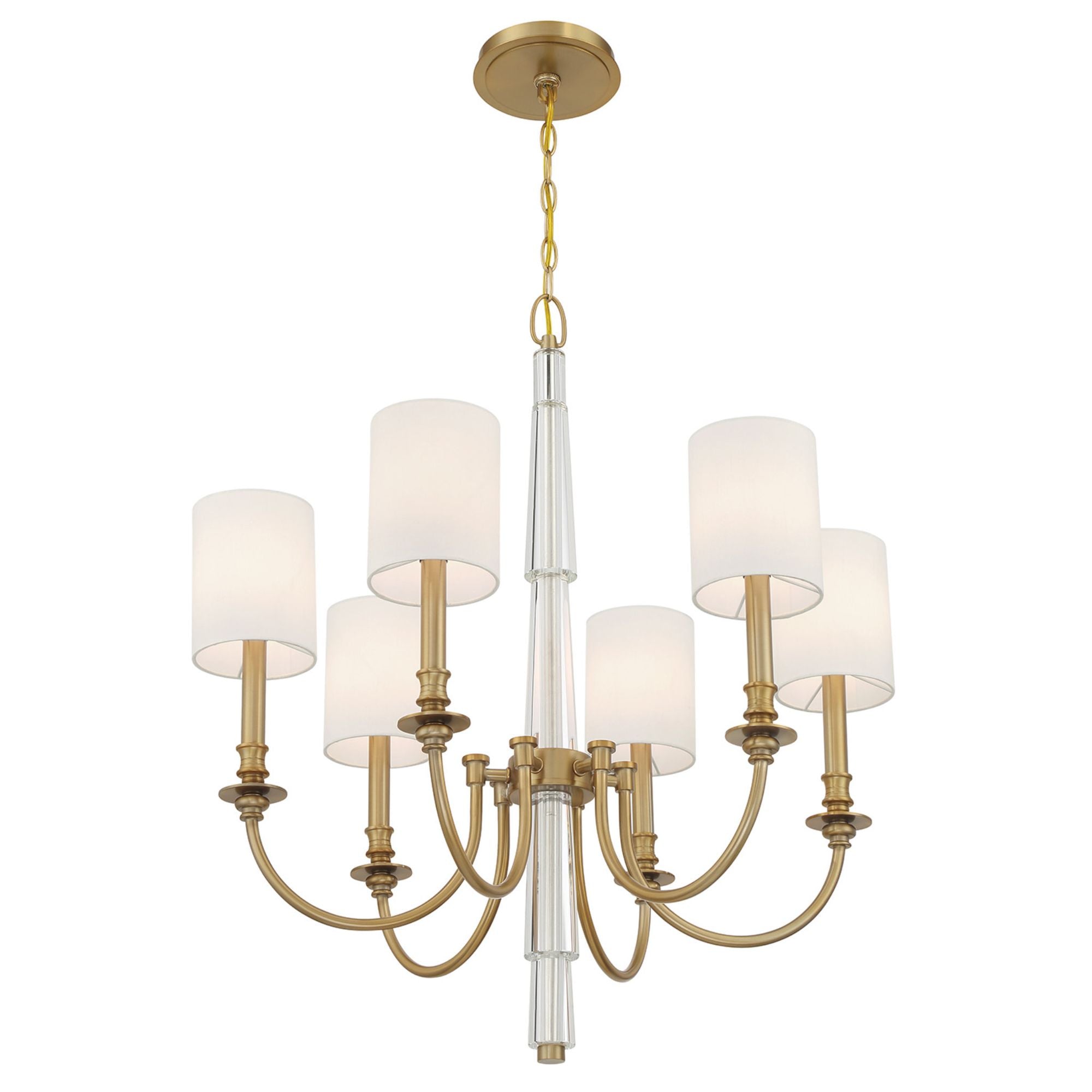 Lloyd 26'' Aged Brass Chandelier Gold 26"W x 30"H x 26"D