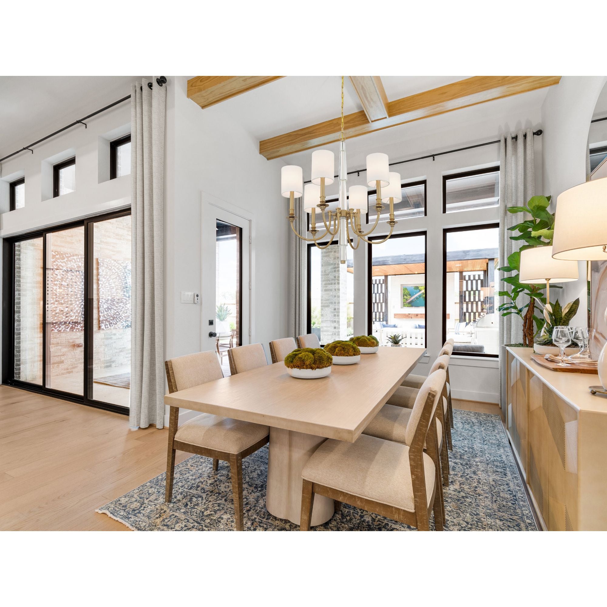 Lloyd 26'' Aged Brass Chandelier Gold 26"W x 30"H x 26"D