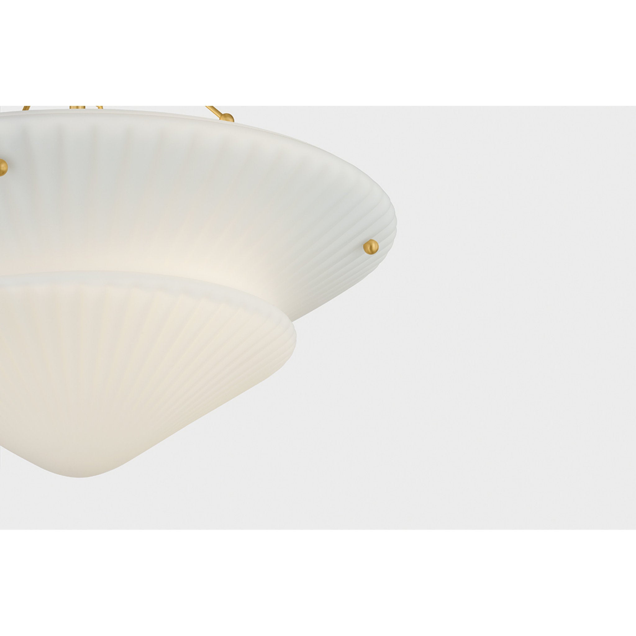 Loburn 3-Light Semi Flush in Aged Brass 20.25W x 14.25H