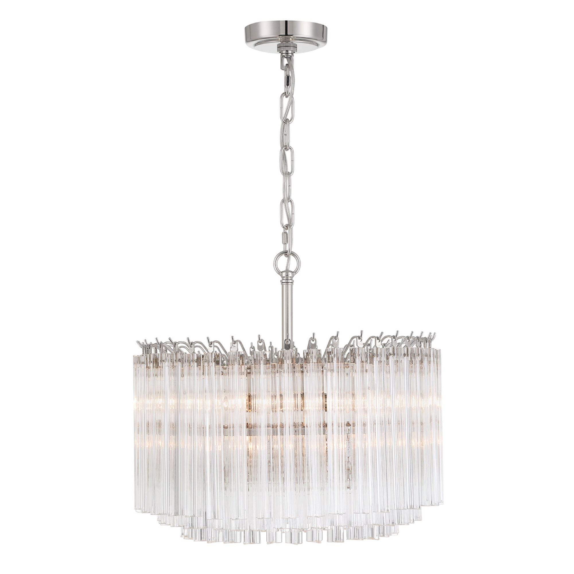 Lofton 18'' Polished Nickel Chandelier Silver 18"W x 17"H x 18"D
