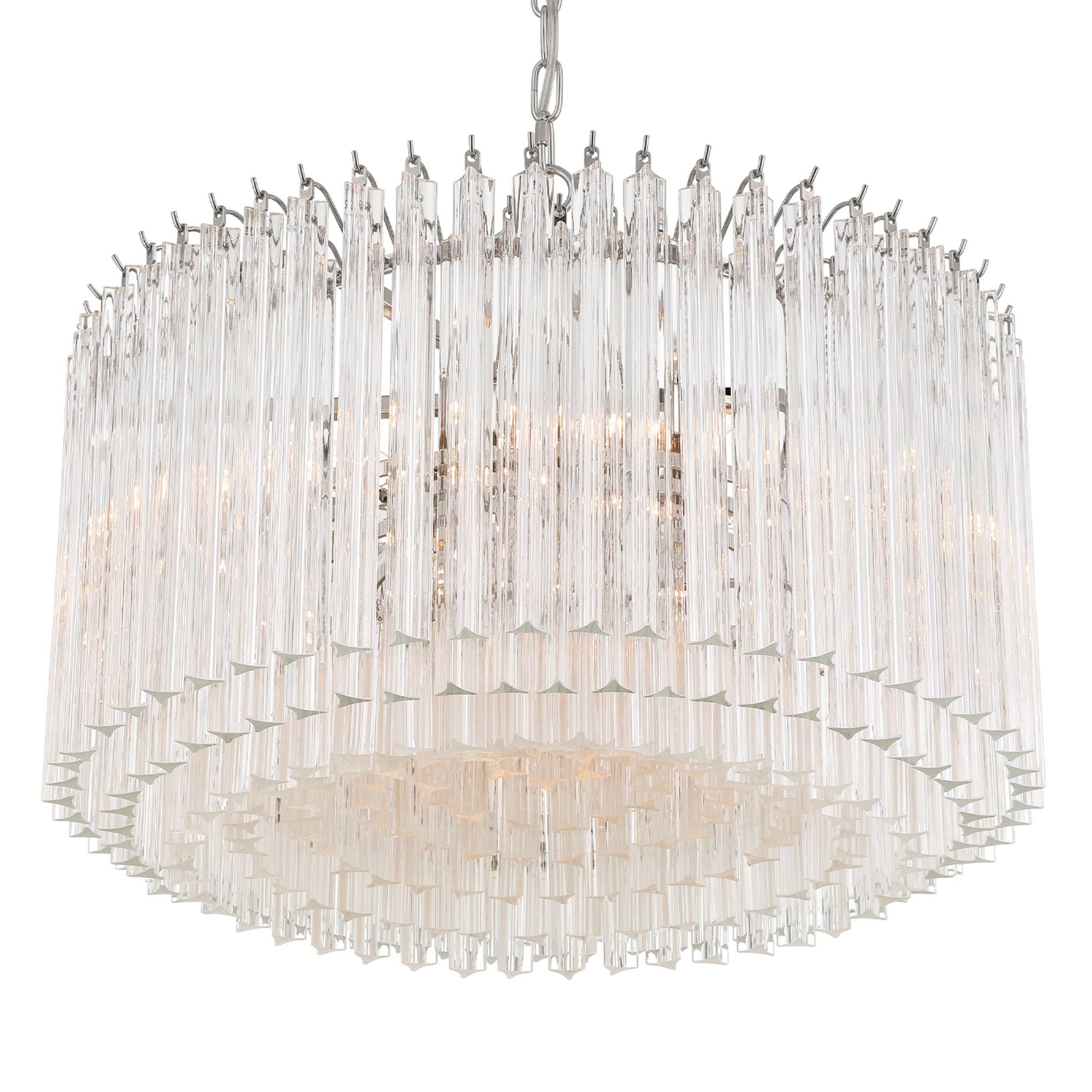 Lofton 24'' Polished Nickel Chandelier Silver 24"W x 19"H x 24"D