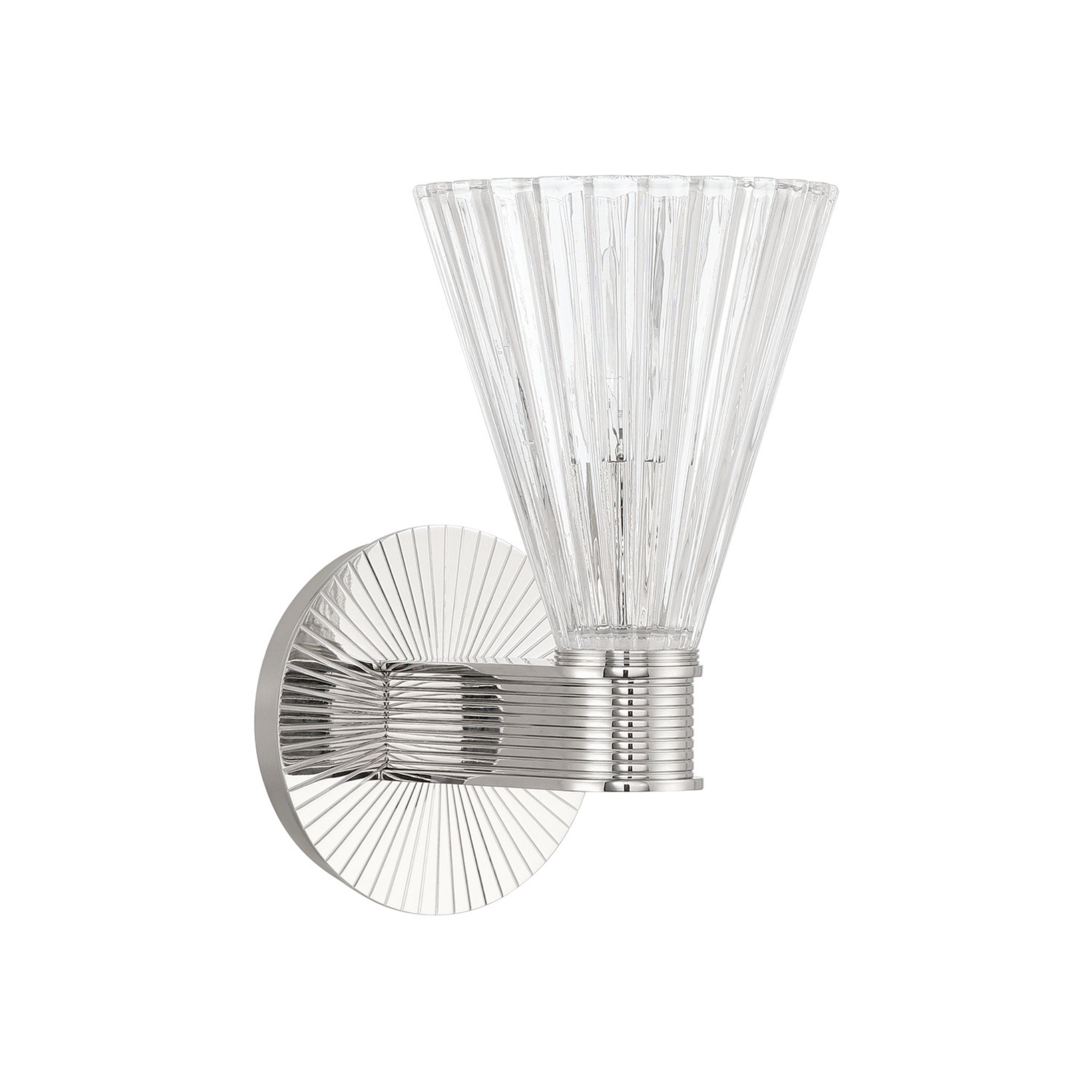 Lotus 5.5'' Polished Nickel Sconce Silver 5.5"W x 9.5"H x 7.5"D