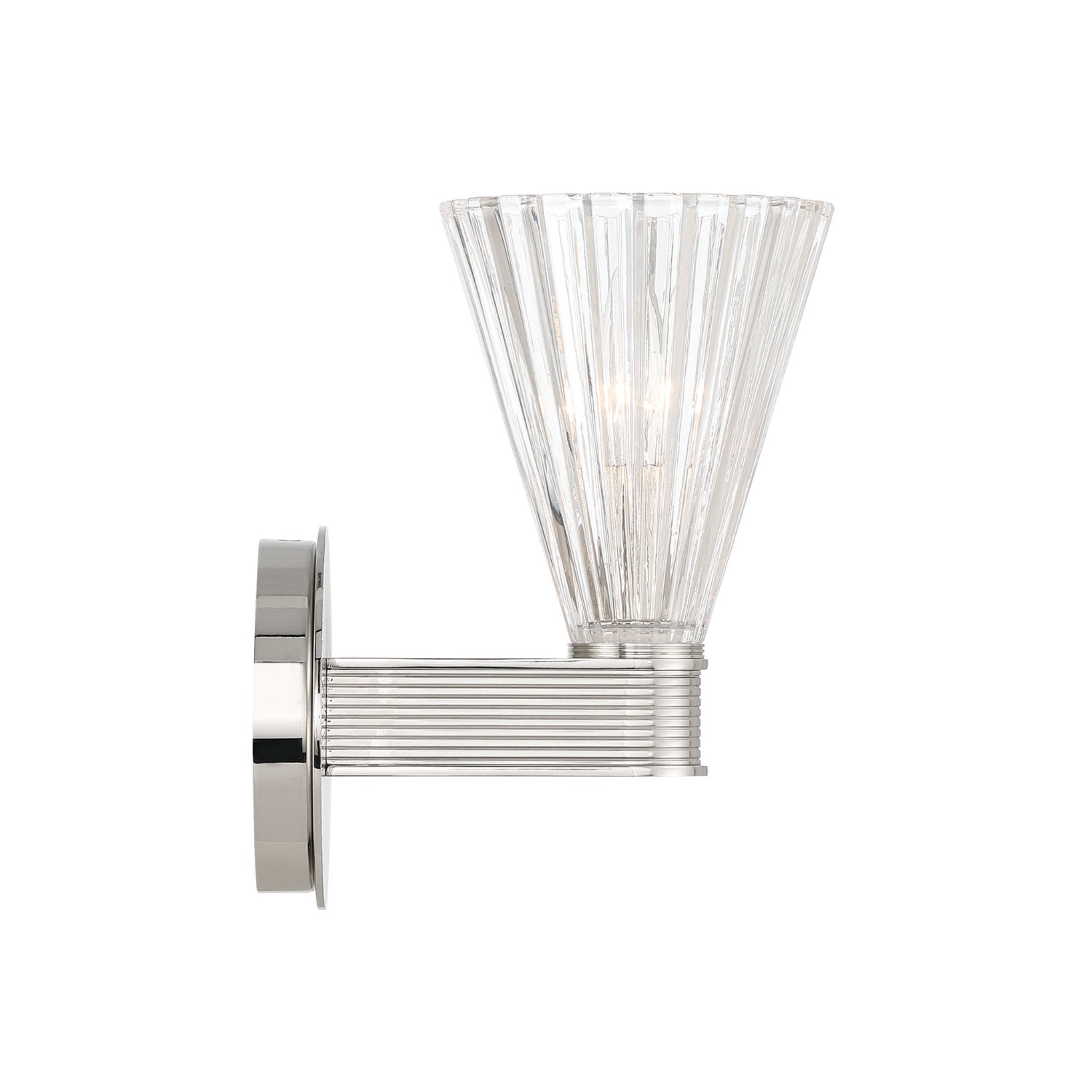 Lotus 5.5'' Polished Nickel Sconce Silver 5.5"W x 9.5"H x 7.5"D