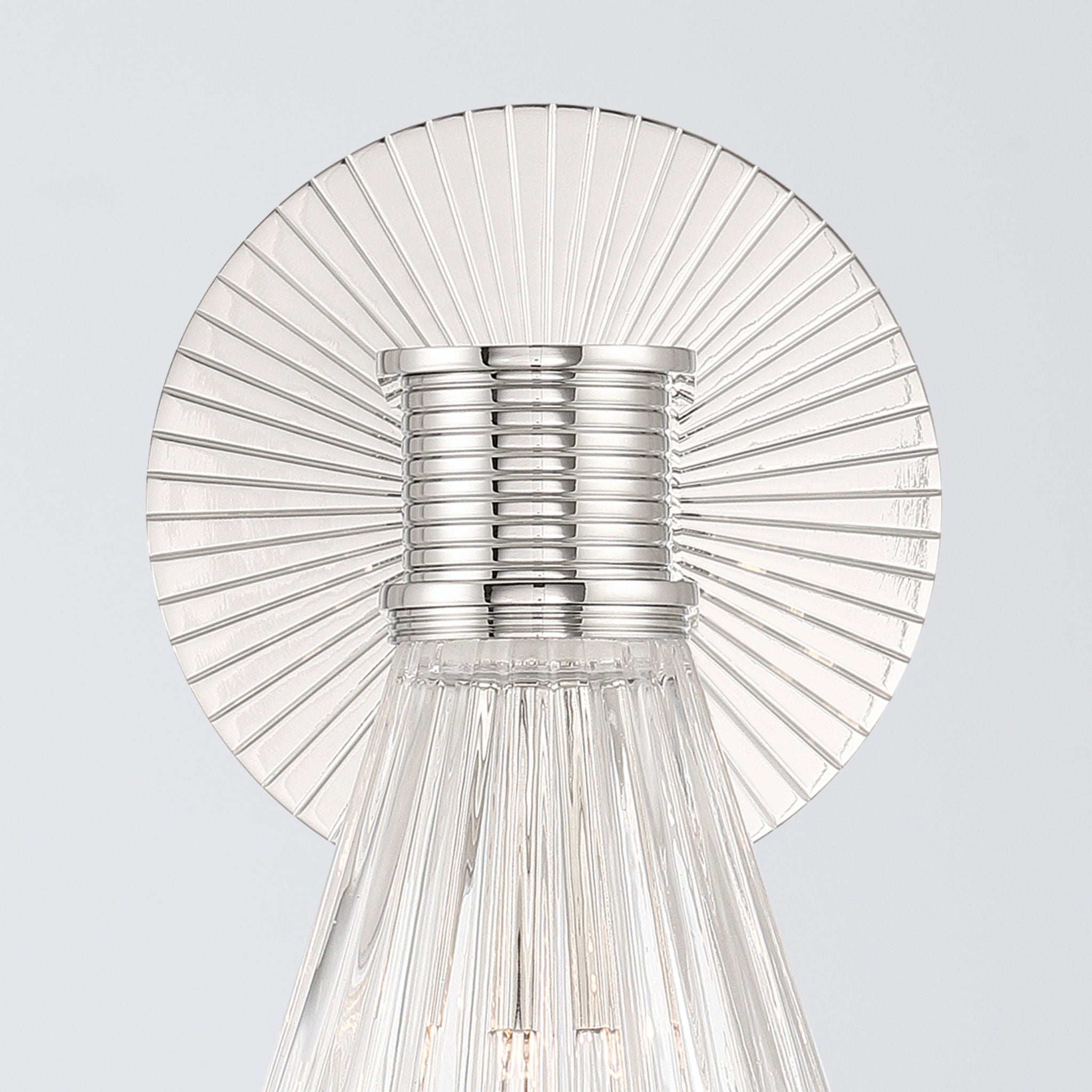 Lotus 5.5'' Polished Nickel Sconce Silver 5.5"W x 9.5"H x 7.5"D