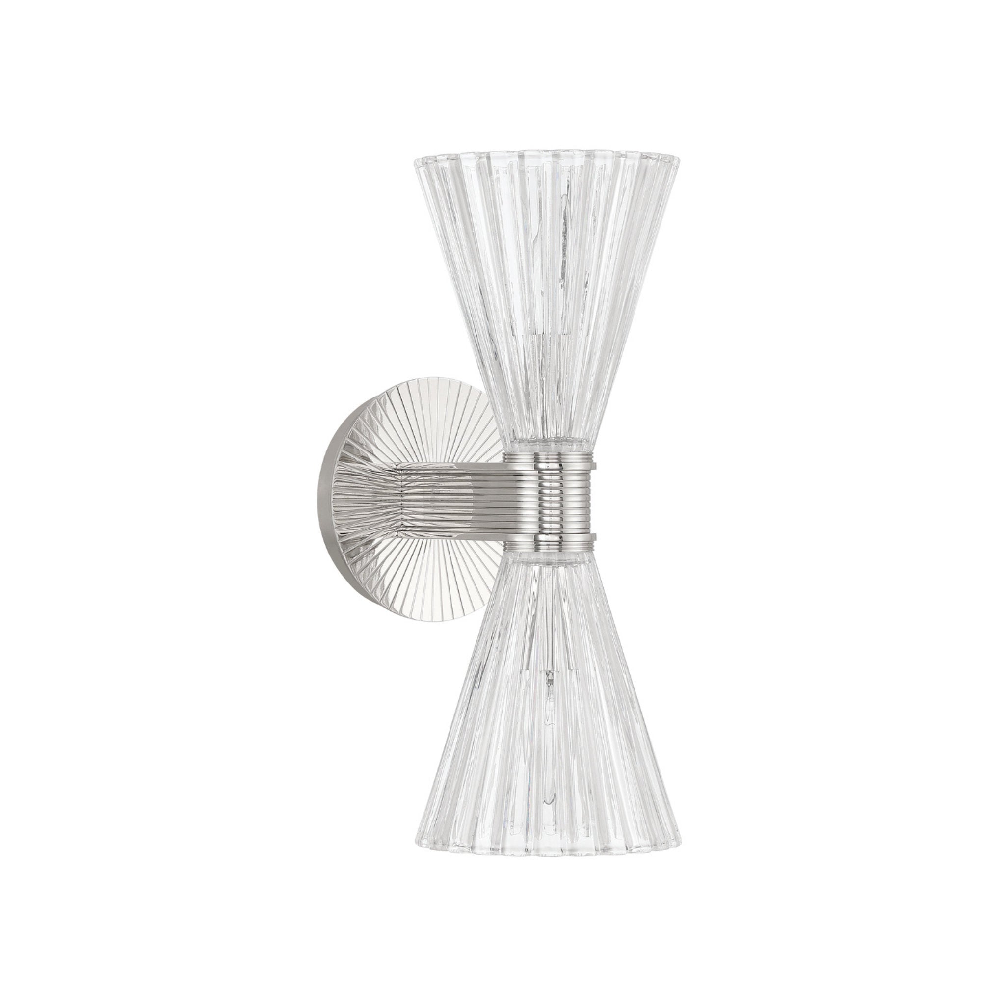 Lotus 5.5'' Polished Nickel Sconce Silver 5.5"W x 13.75"H x 7.5"D