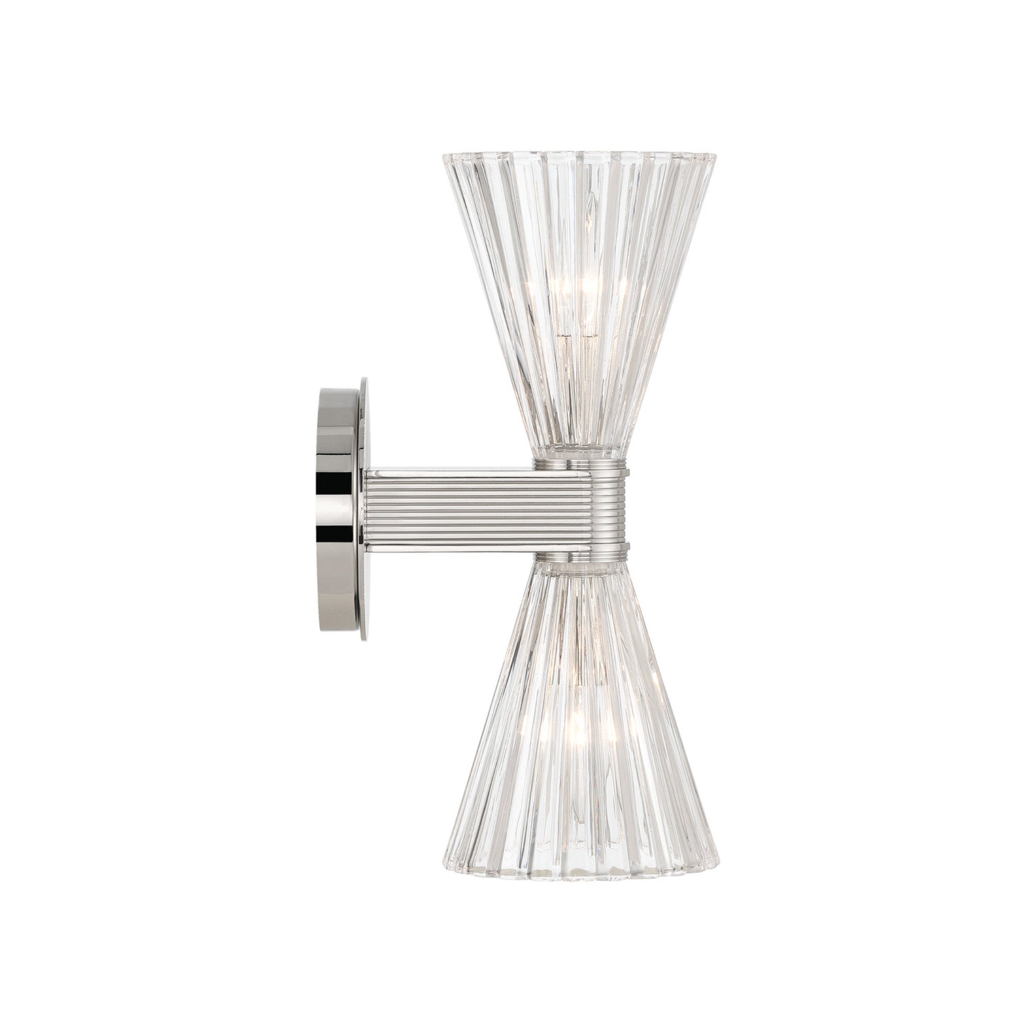 Lotus 5.5'' Polished Nickel Sconce Silver 5.5"W x 13.75"H x 7.5"D