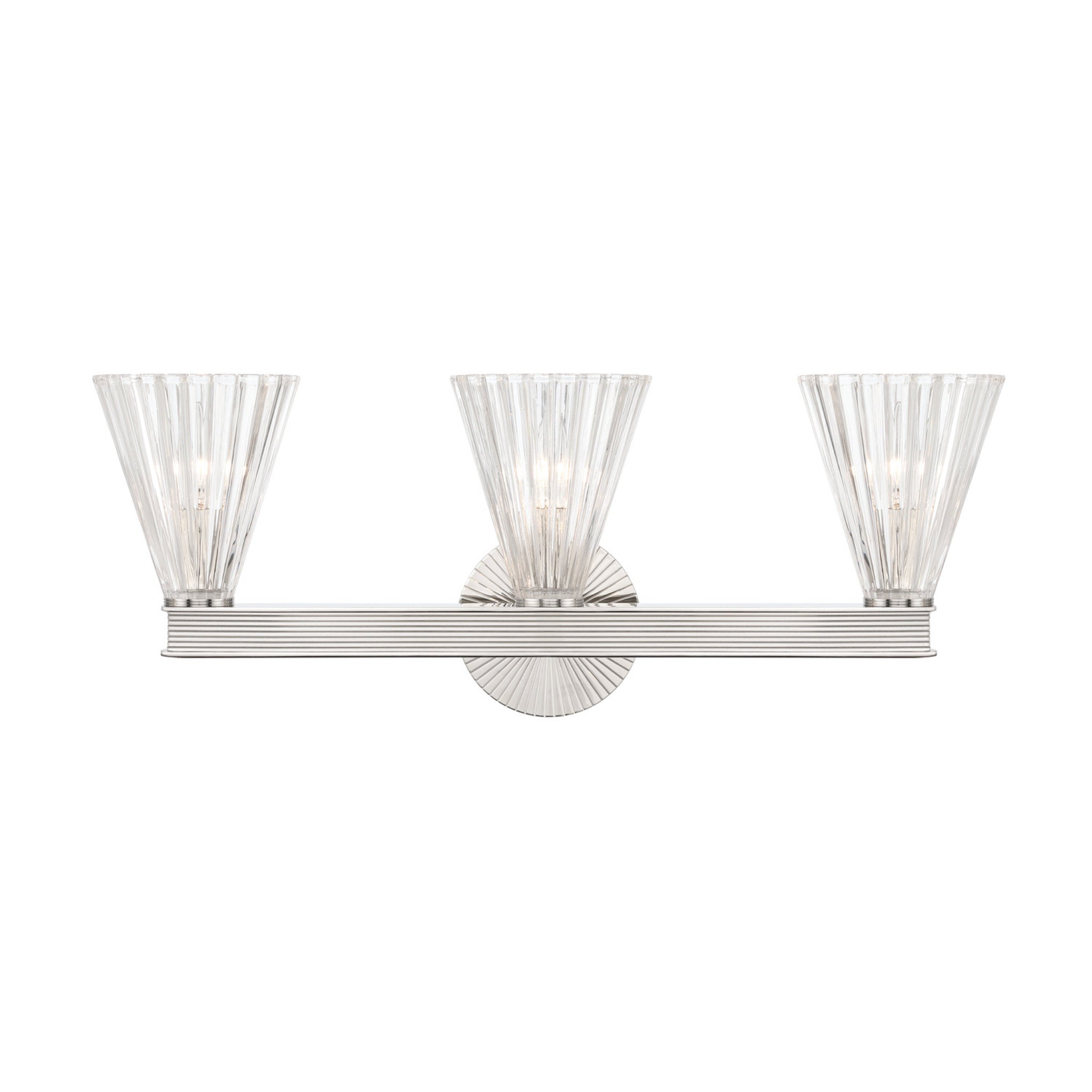 Lotus 23.5'' Polished Nickel Bathroom Vanity Silver 23.5"W x 9.25"H x 6.25"D