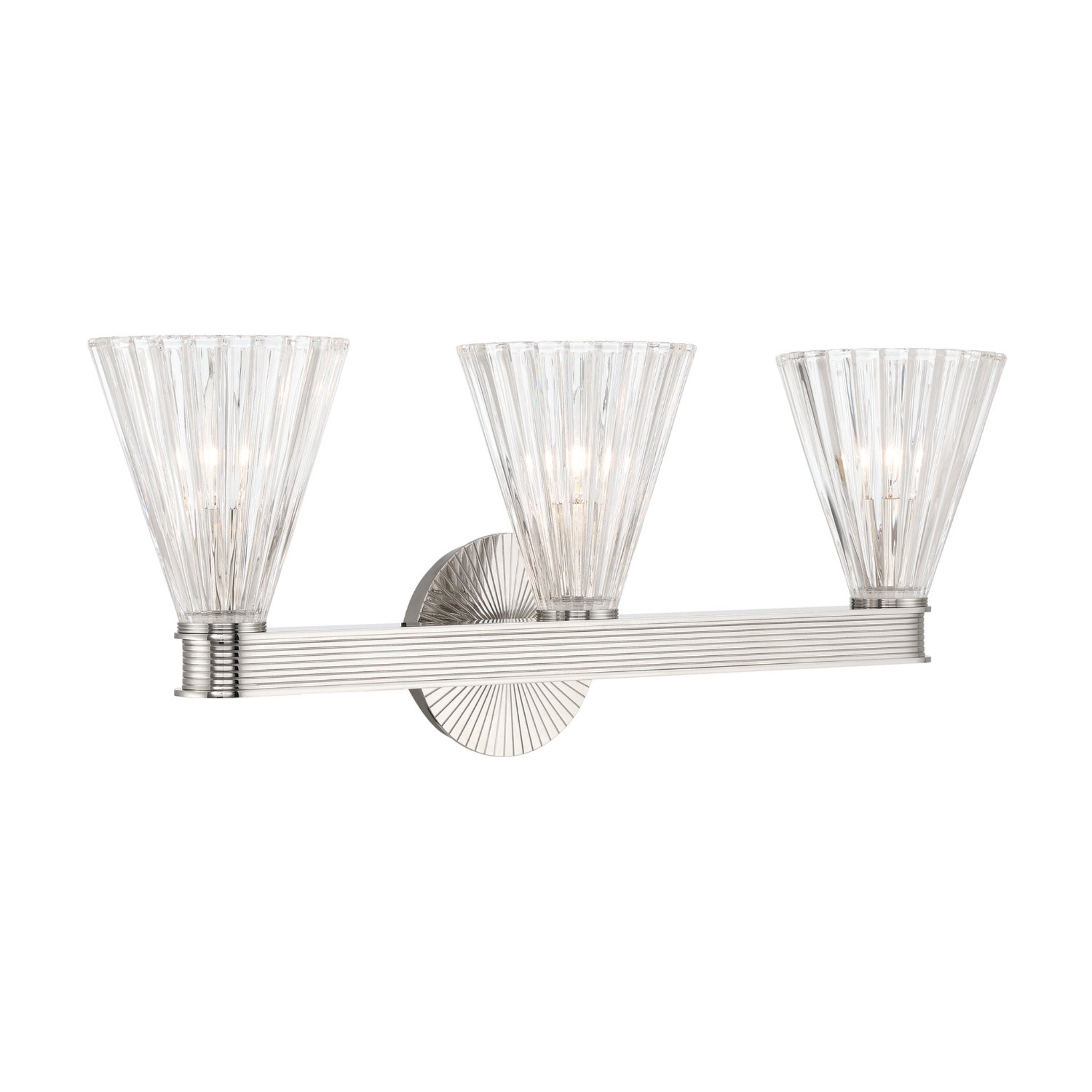 Lotus 23.5'' Polished Nickel Bathroom Vanity Silver 23.5"W x 9.25"H x 6.25"D