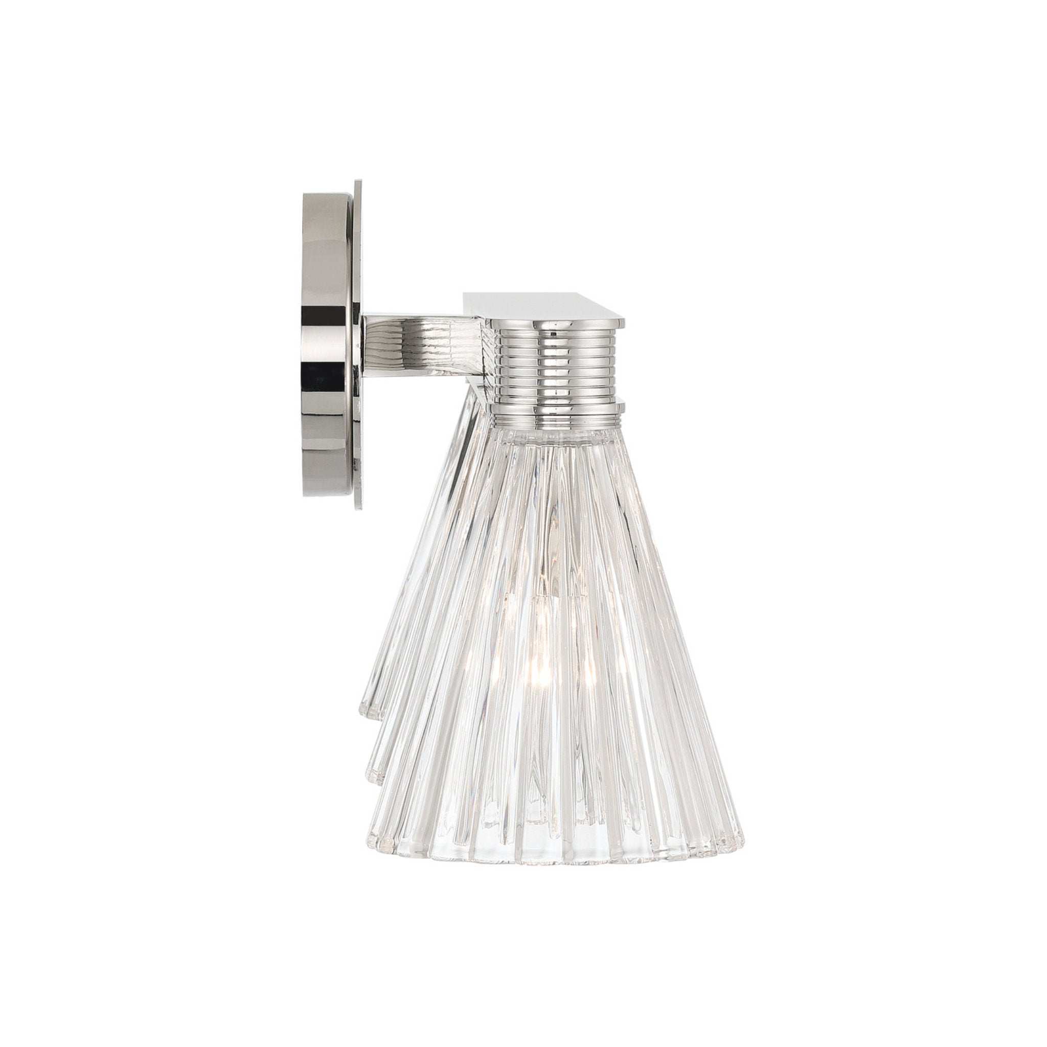 Lotus 23.5'' Polished Nickel Bathroom Vanity Silver 23.5"W x 9.25"H x 6.25"D