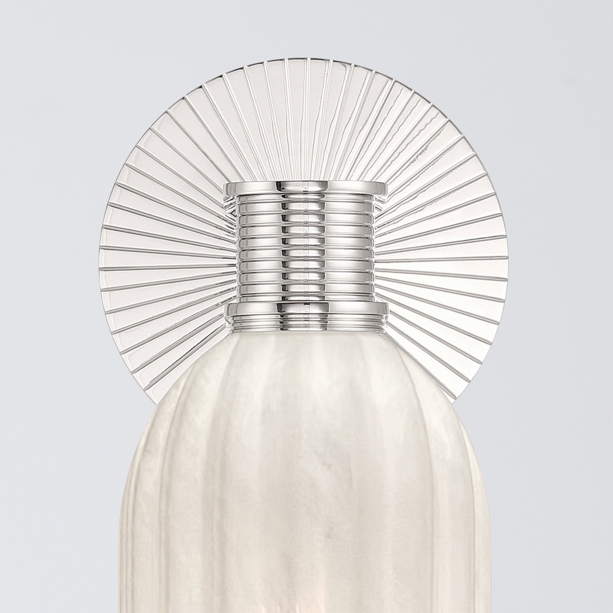 Lotus 5'' Polished Nickel Sconce Silver 5"W x 11"H x 7"D
