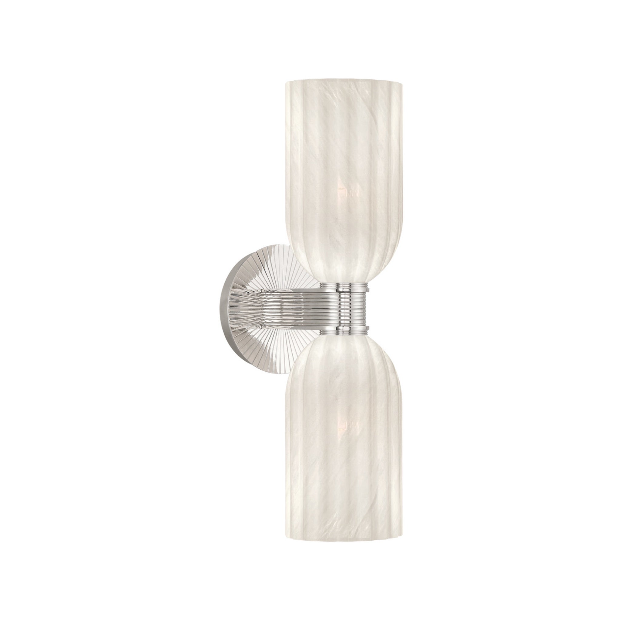 Lotus 5'' Polished Nickel Sconce Silver 5"W x 17"H x 7"D