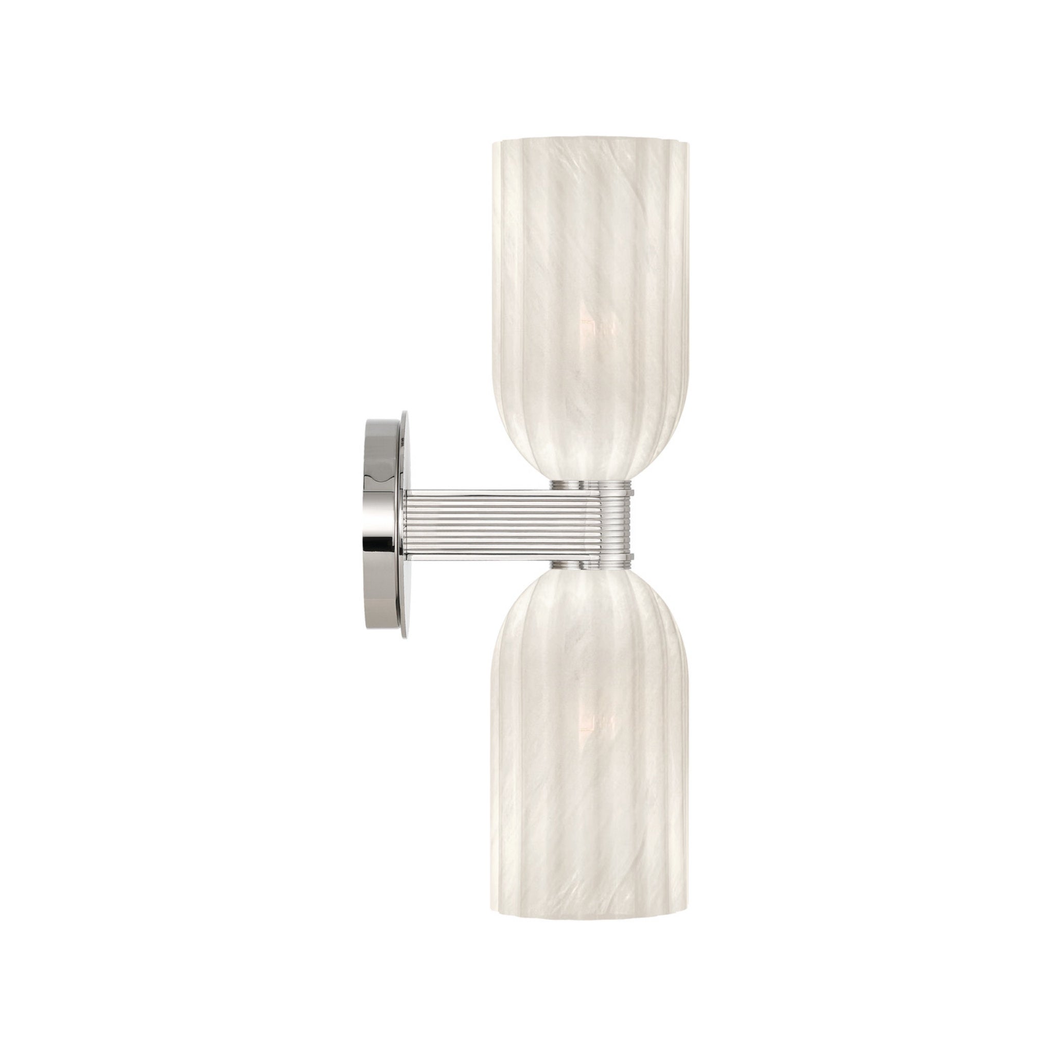 Lotus 5'' Polished Nickel Sconce Silver 5"W x 17"H x 7"D