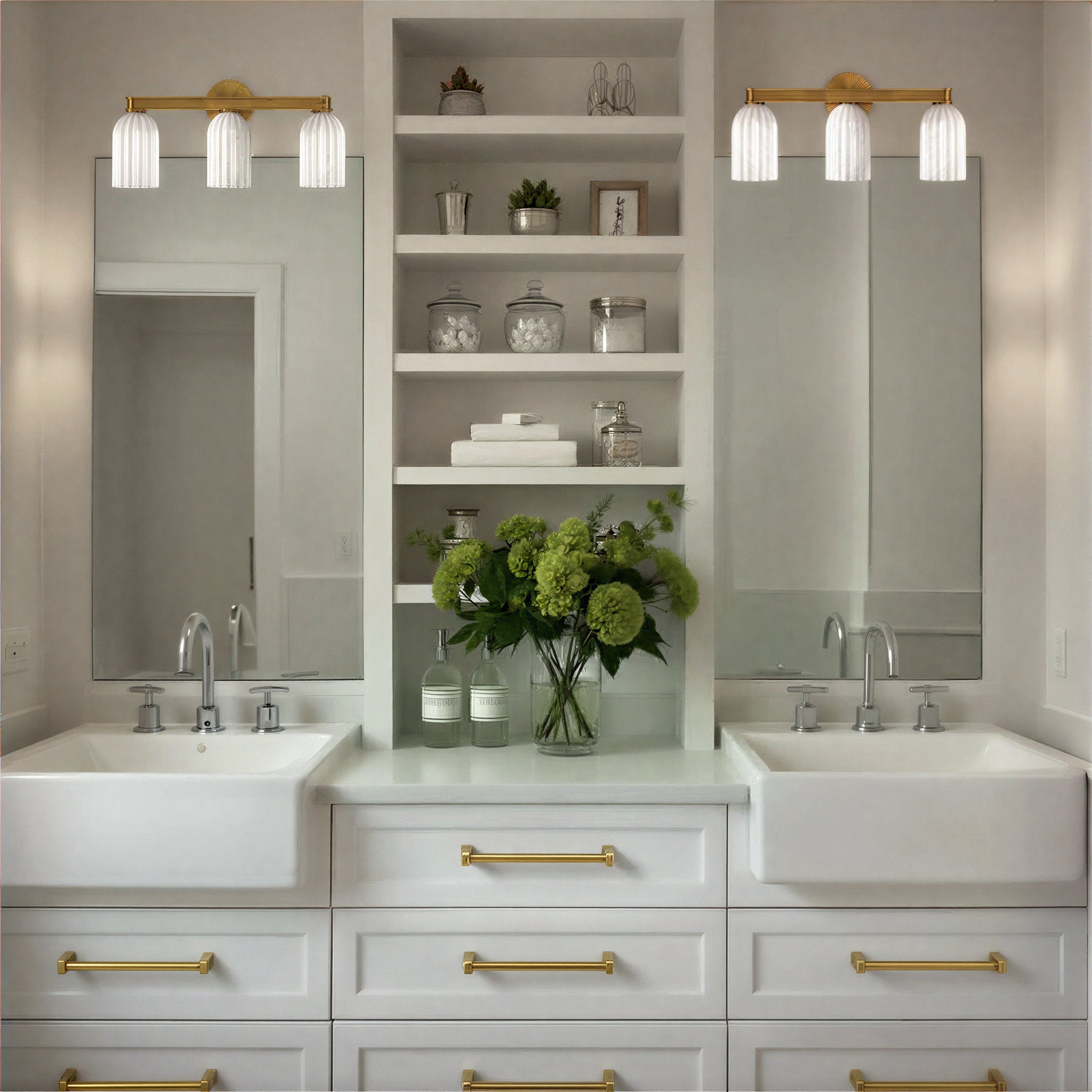 Lotus 22.75'' Luxe Gold Bathroom Vanity Gold 22.75"W x 11"H x 5.75"D