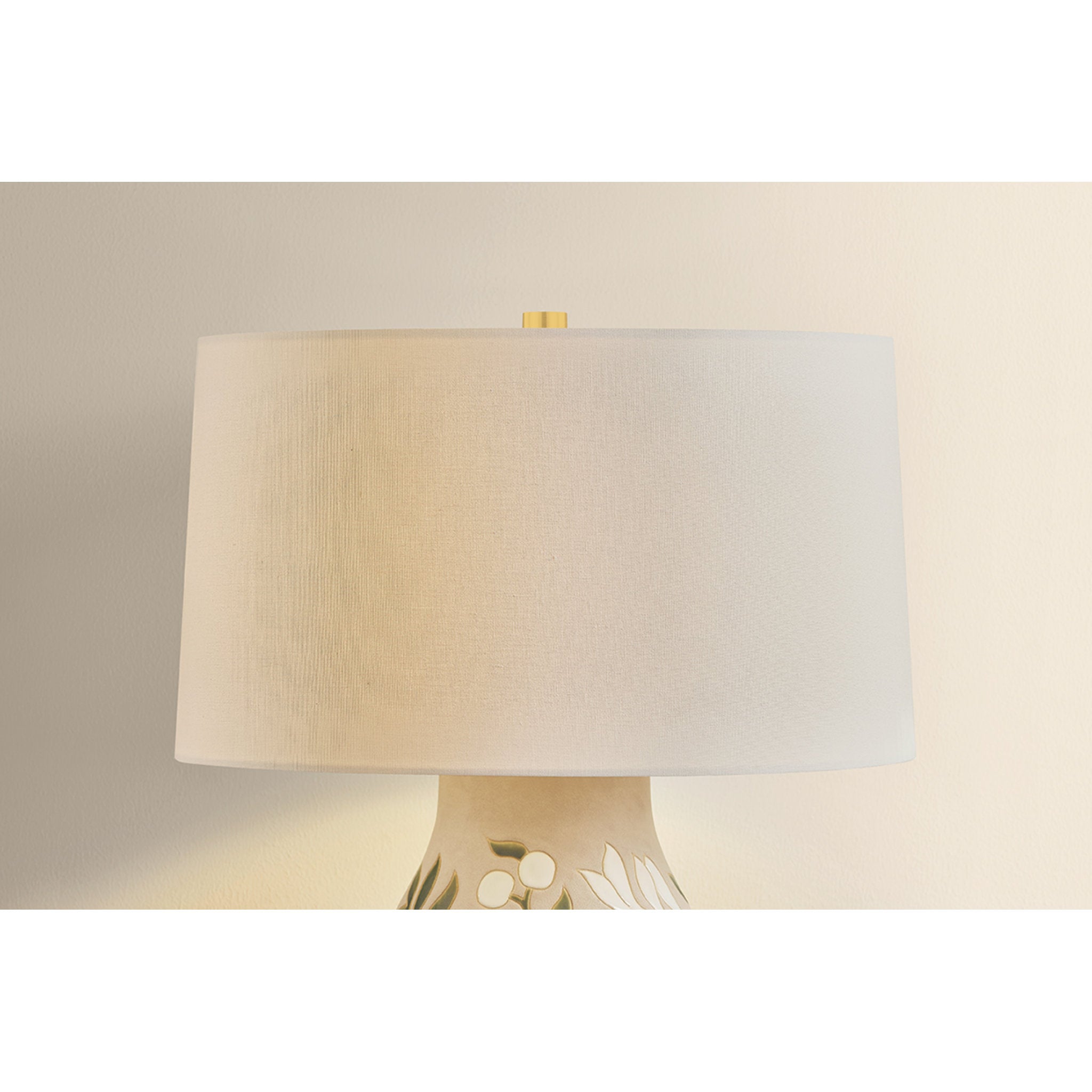 Maeve 1-Light Table Lamp in Aged Brass 16W x 20.25H