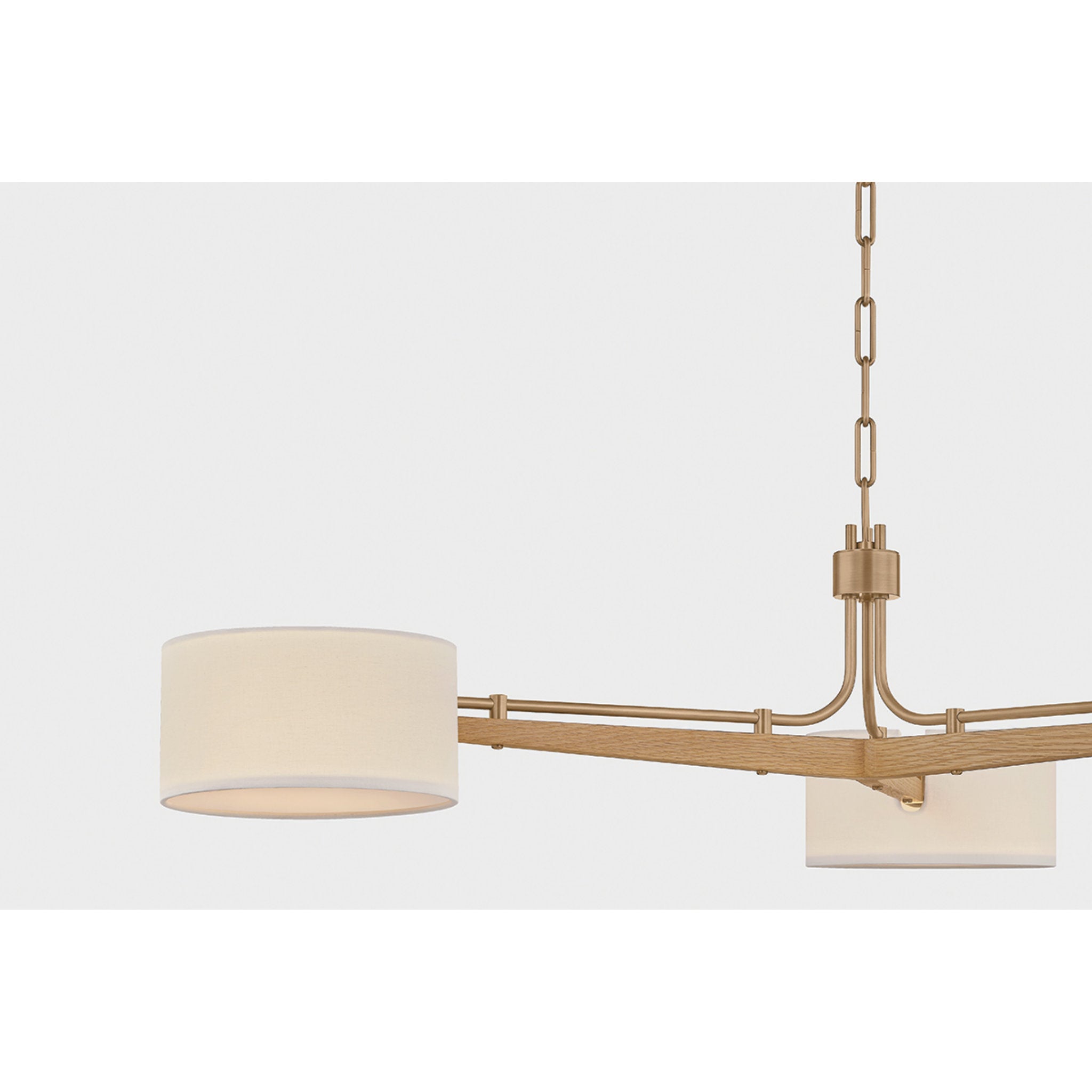 Mailo 3-Light Chandelier in Patina Brass 49.75W x 12.5H