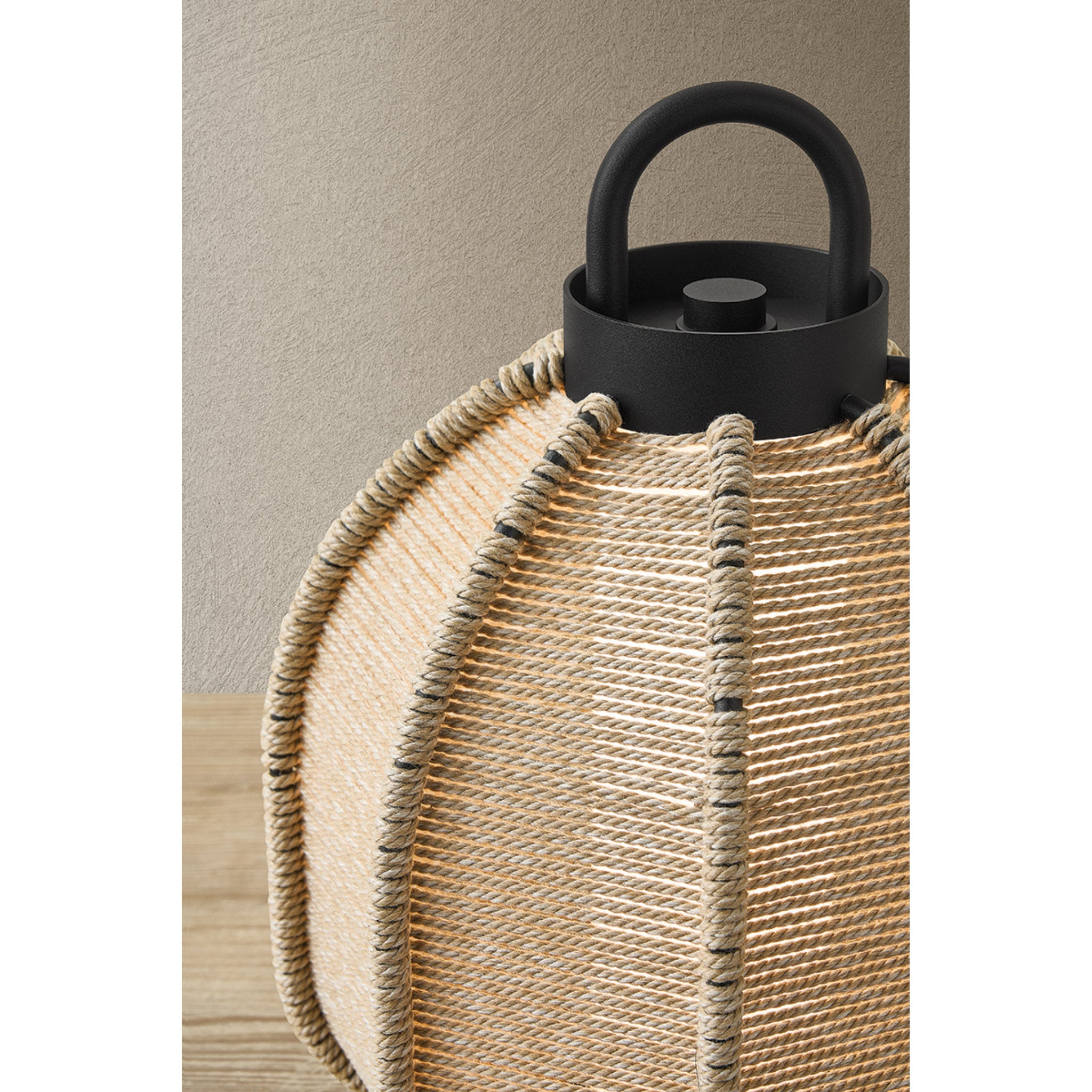 Maltby 1-Light Exterior Rechargeable Table Lamp in Texture Black 10W x 12.5H