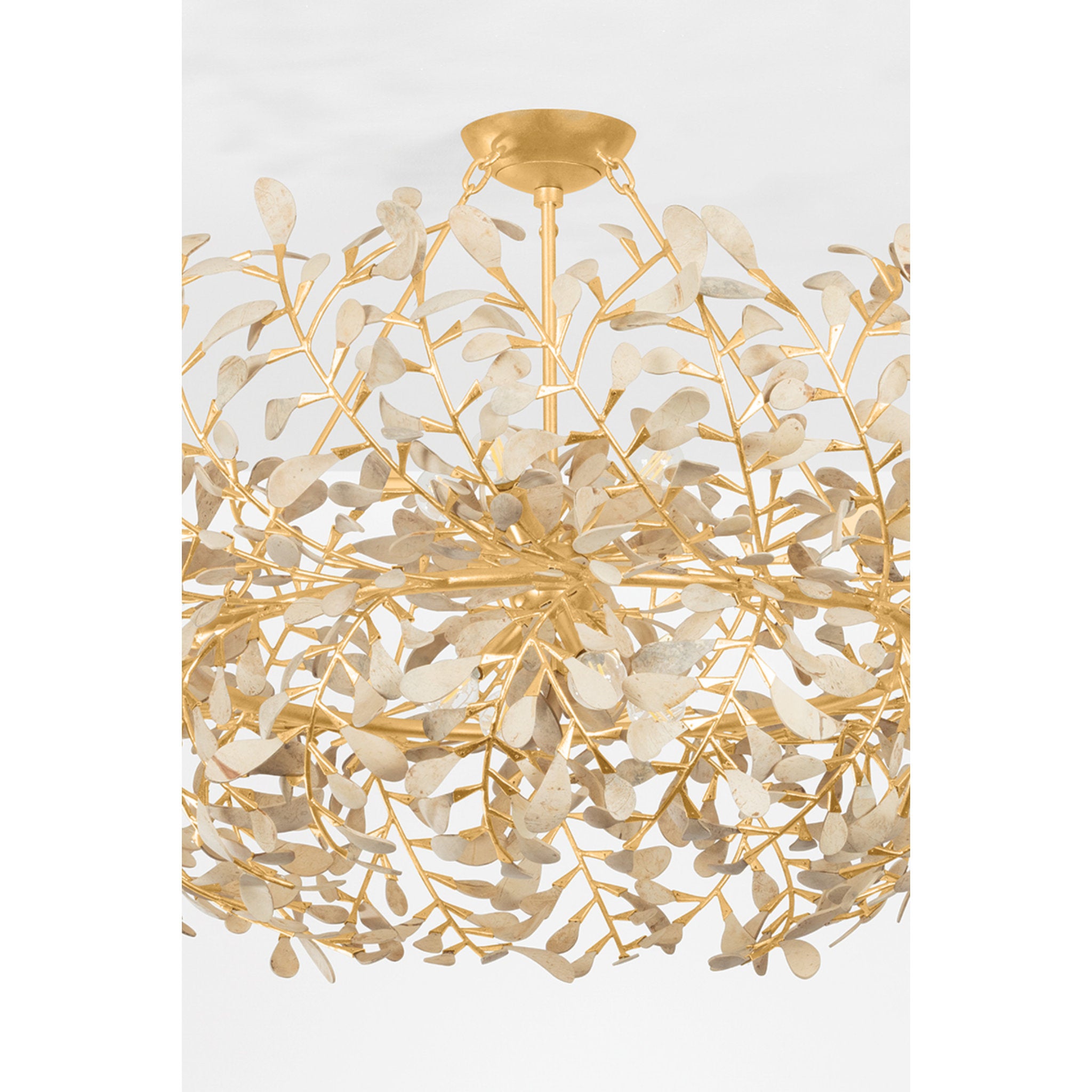 Maybrook 8-Light Chandelier in Vintage Gold Leaf 40W x 19.75H