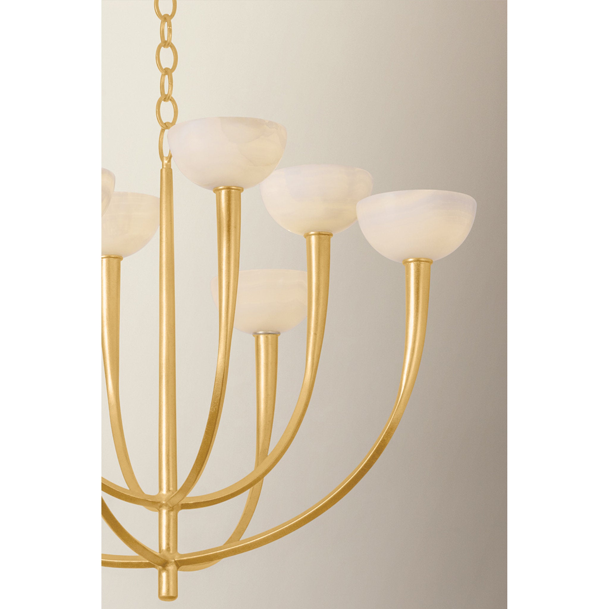 Maywood 8-Light Chandelier in Vintage Gold Leaf 33.5W x 24.5H