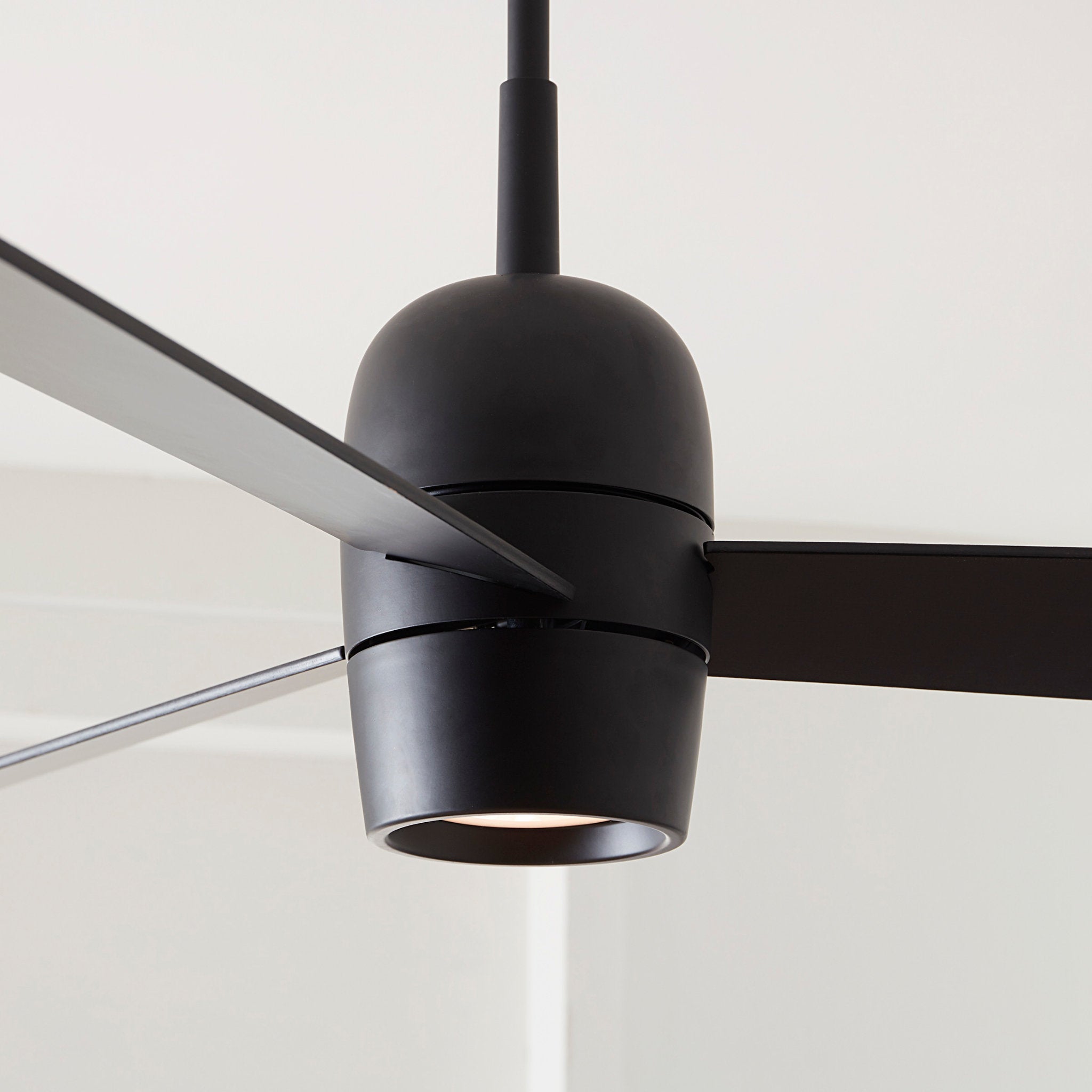 Thomas O'Brien Alba 60" LED Ceiling Fan  in Midnight Black  w/ Midnight Black Blade D:60'' H:15 3/32''