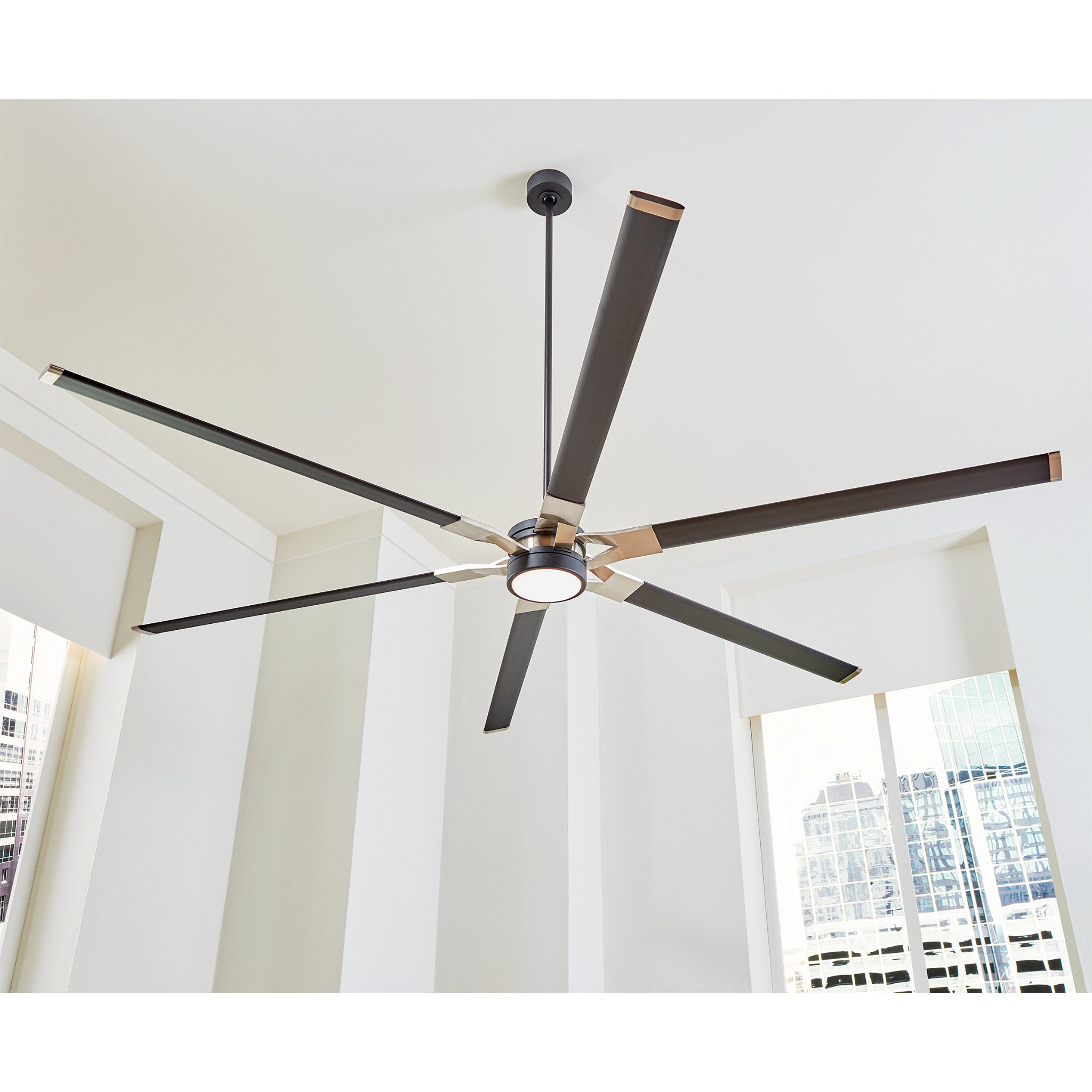 Sean Lavin Loft 96" LED Ceiling Fan  in Midnight Black  w/ Midnight Black Blade D:96'' H:13''
