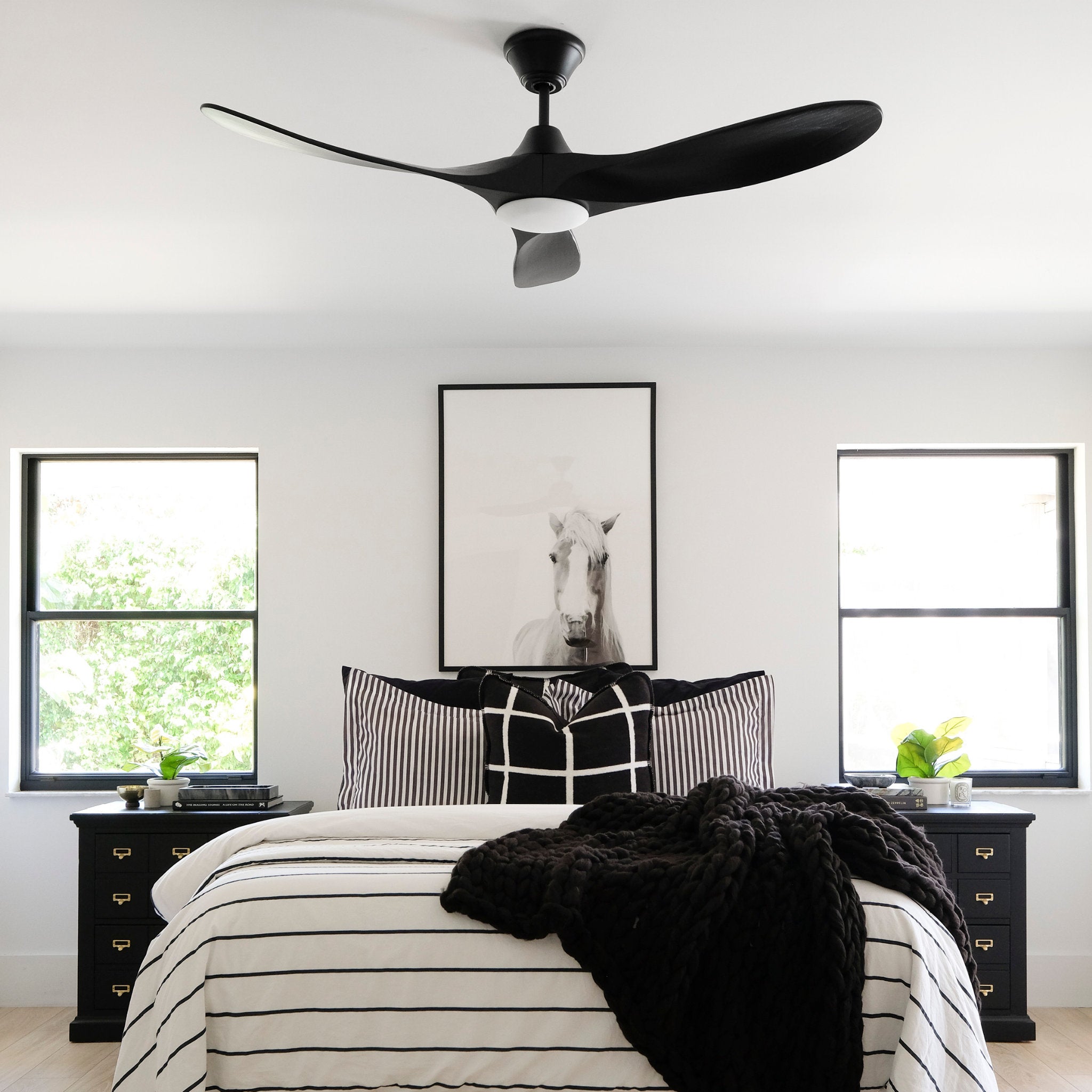 Maverick 52" LED Ceiling Fan  in Matte Black  w/ Matte Black Blade D:52'' H:13 13/16''