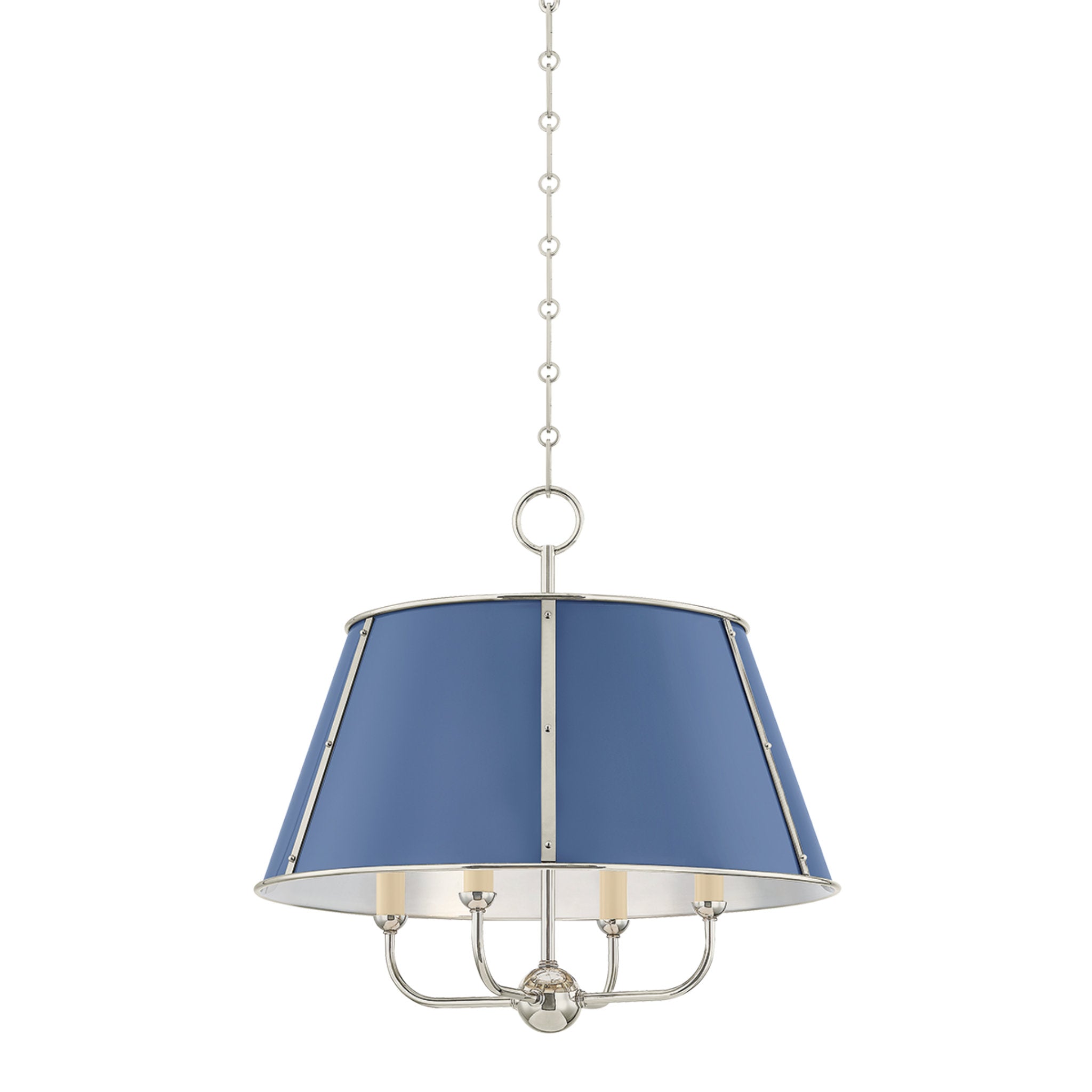 Cambridge 4-Light Chandelier in Polished Nickel by Mark D. Sikes 20.25W x 19.5H