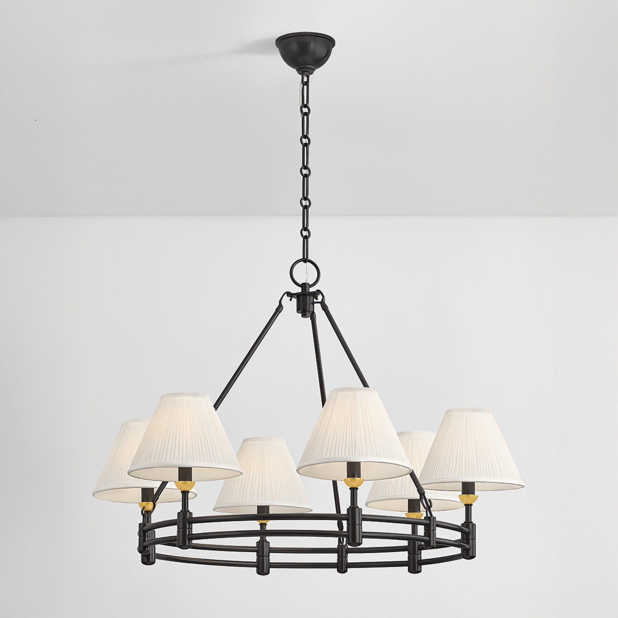 Howard 6-Light Chandelier in Aged Brass by Mark D. Sikes 32.75W x 23H (MDS1800-AGB/DB)