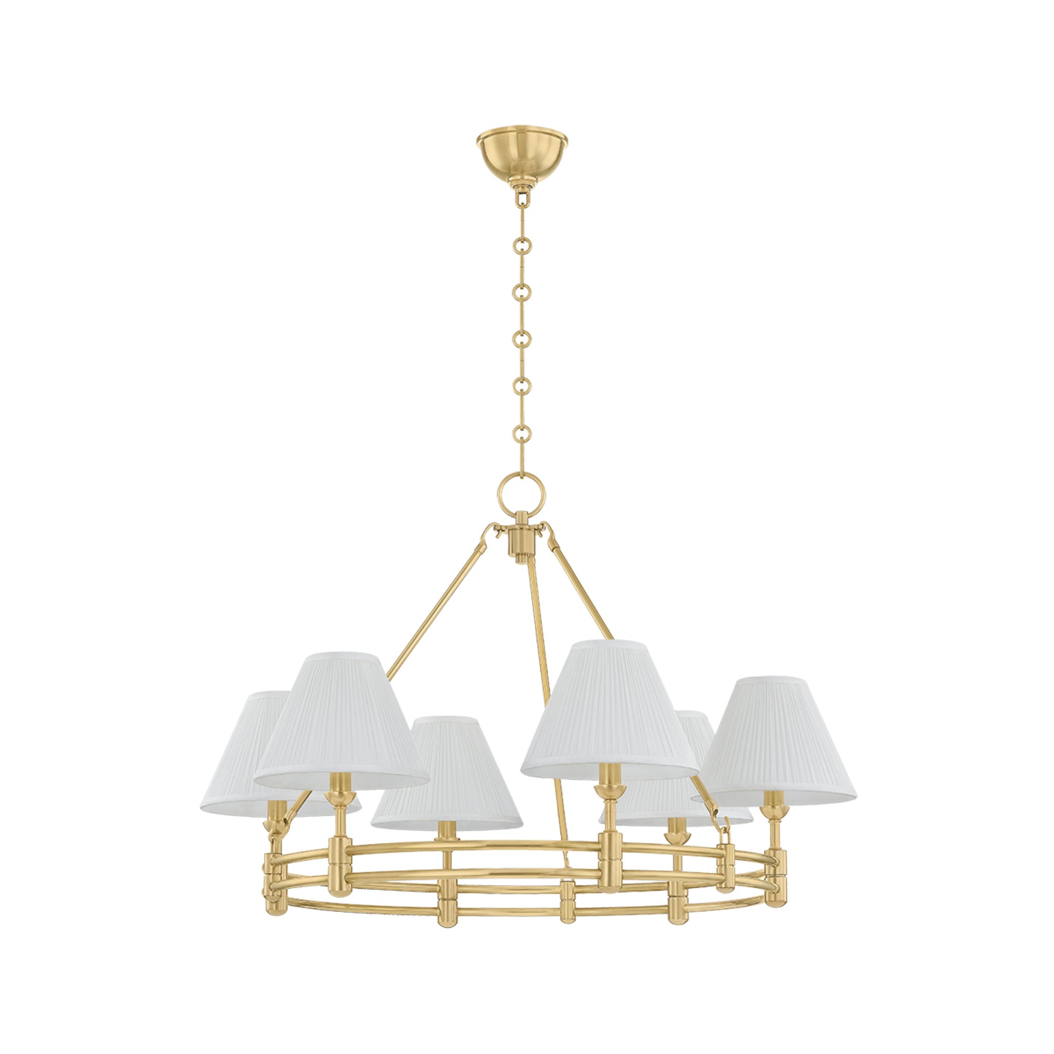 Howard 6-Light Chandelier in Aged Brass by Mark D. Sikes 32.75W x 23H (MDS1800-AGB)