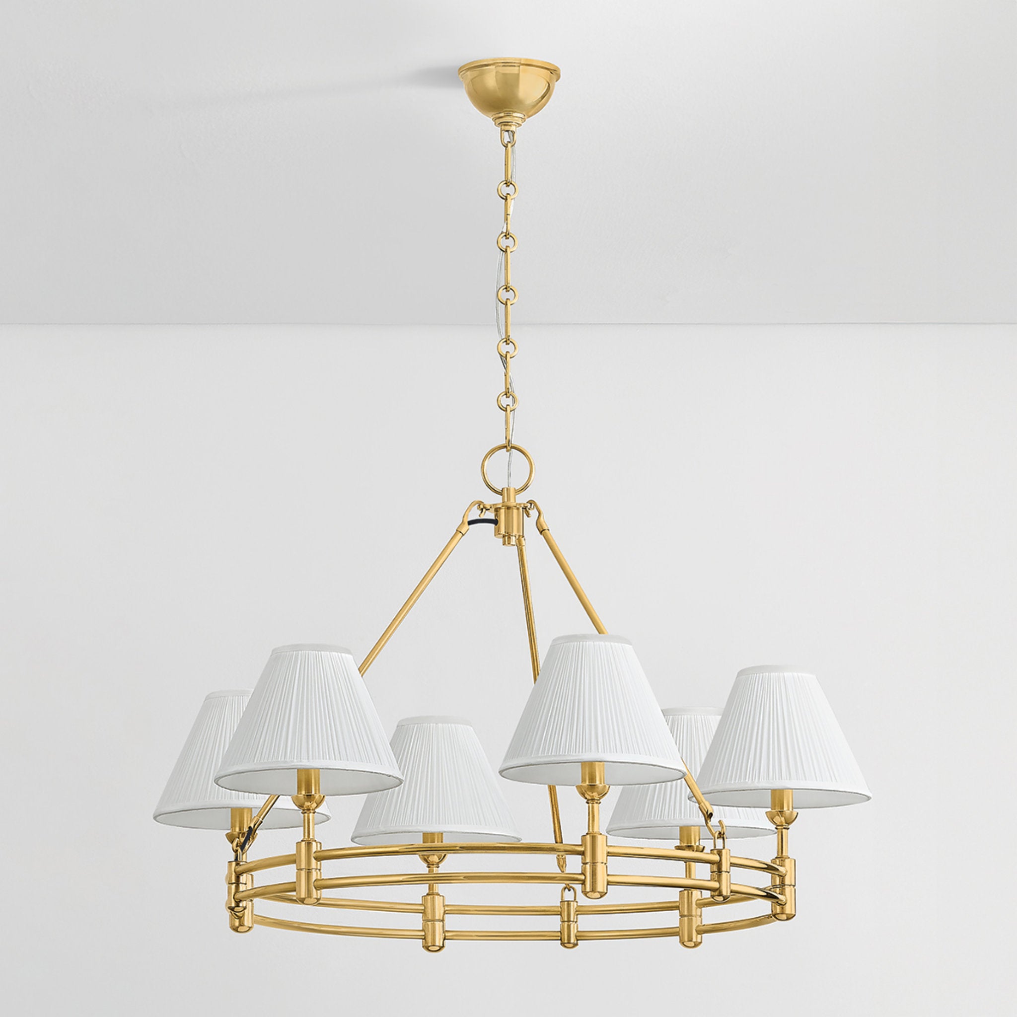 Howard 6-Light Chandelier in Aged Brass by Mark D. Sikes 32.75W x 23H (MDS1800-AGB)