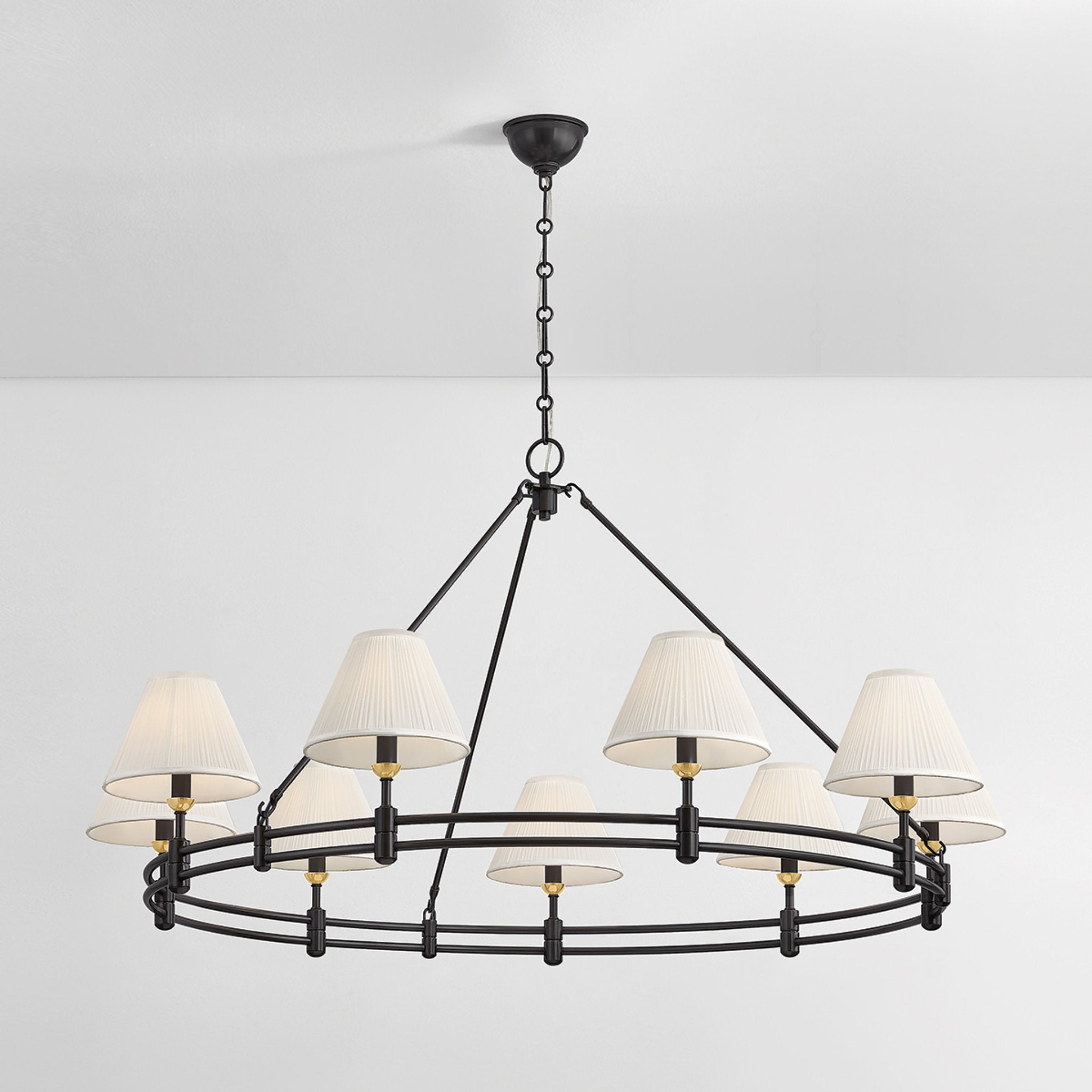 Howard 9-Light Chandelier in Aged Brass by Mark D. Sikes 50W x 26H (MDS1801-AGB/DB)