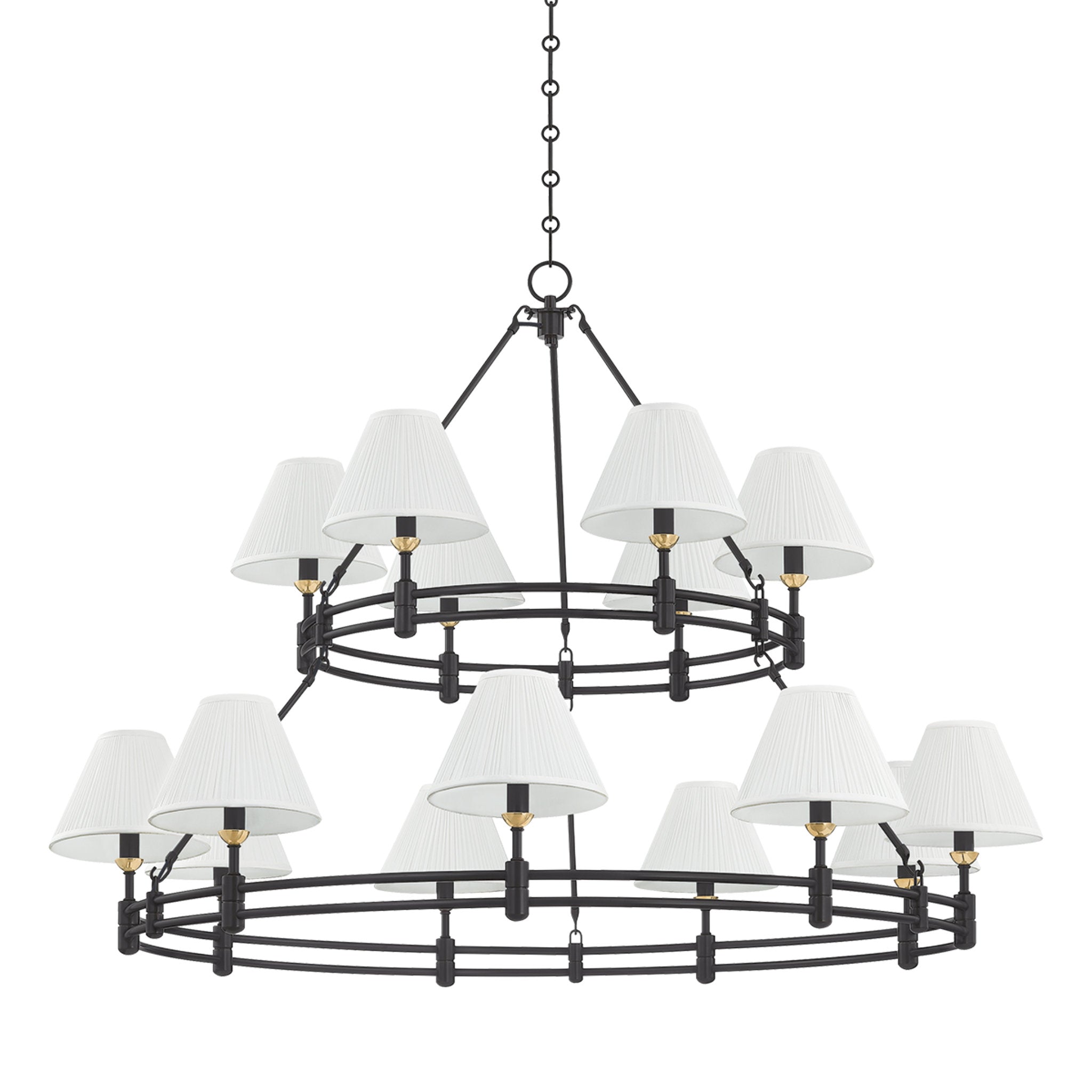 Howard 15-Light Chandelier in Aged Brass by Mark D. Sikes 50W x 35.75H (MDS1802-AGB/DB)