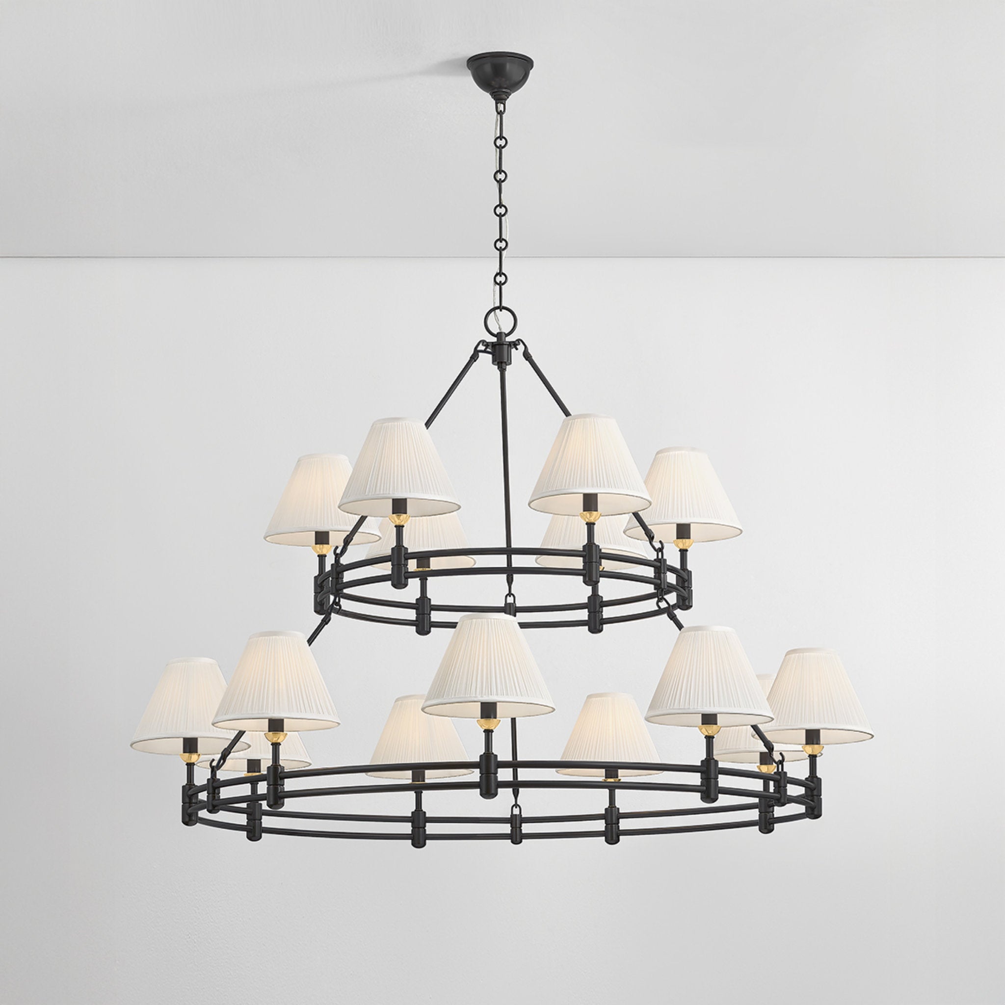 Howard 15-Light Chandelier in Aged Brass by Mark D. Sikes 50W x 35.75H (MDS1802-AGB/DB)