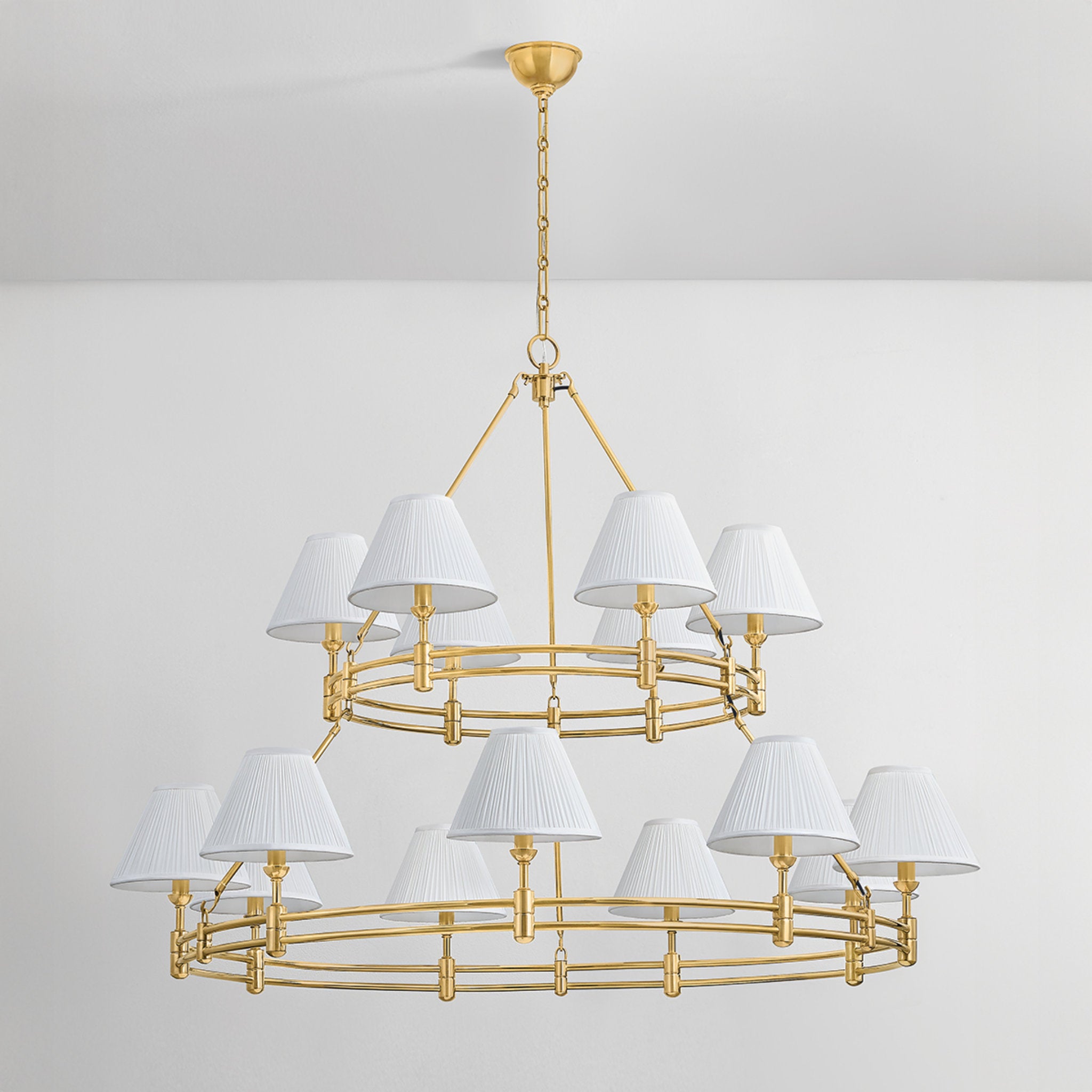 Howard 15-Light Chandelier in Aged Brass by Mark D. Sikes 50W x 35.75H (MDS1802-AGB)