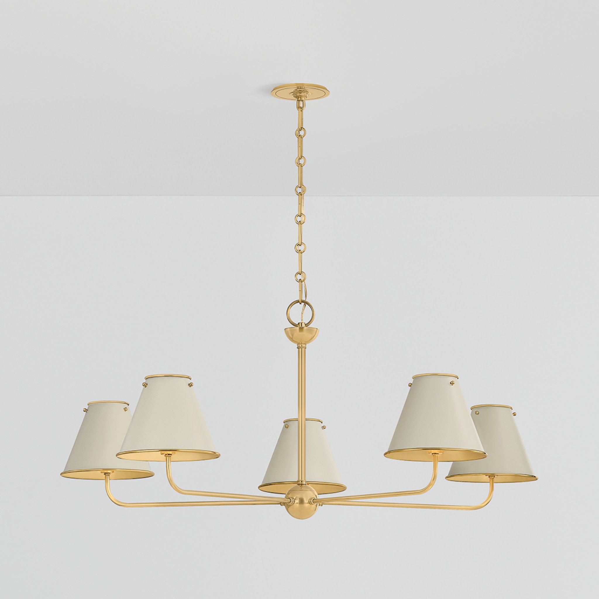 Burghley 2-Light Linear in Aged Brass by Mark D. Sikes 54.25L x 10W x 21H (Off-White)