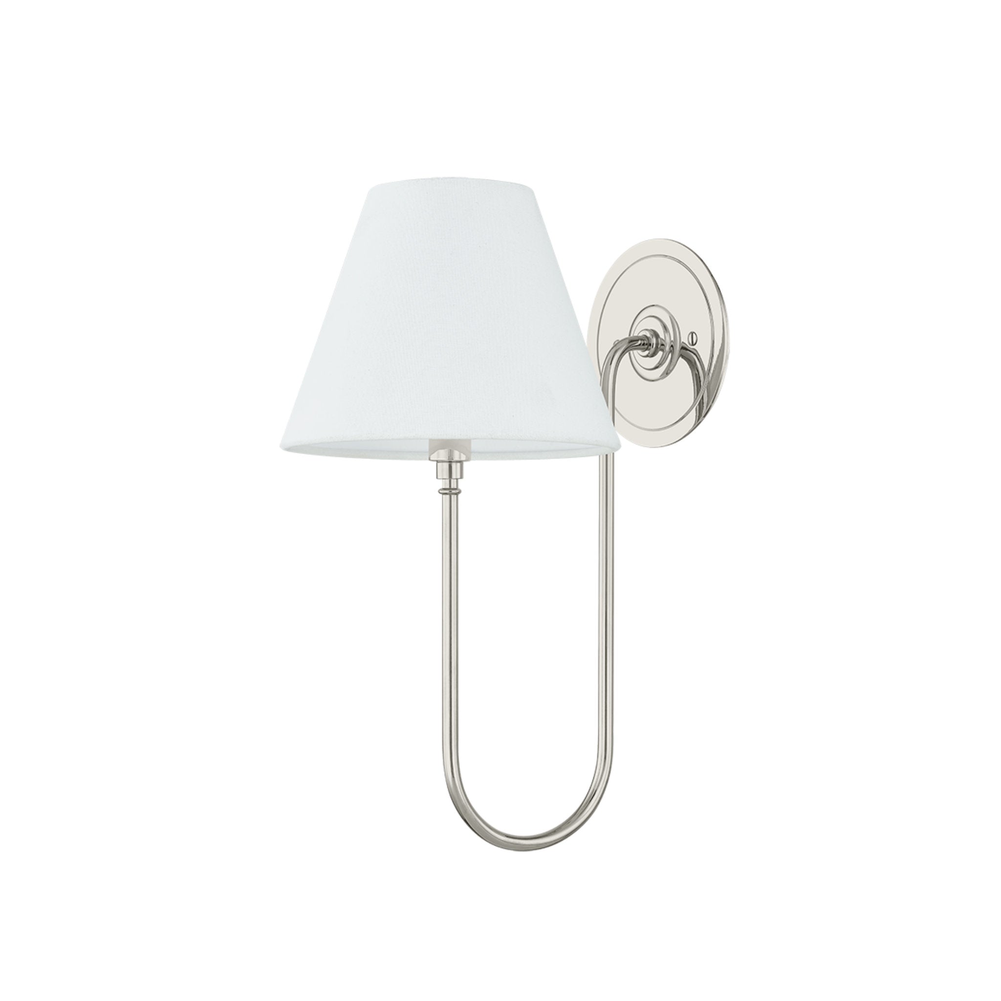 Hawthorne 1-Light Wall Sconce in Polished Nickel by Mark D. Sikes 7.75W x 15H