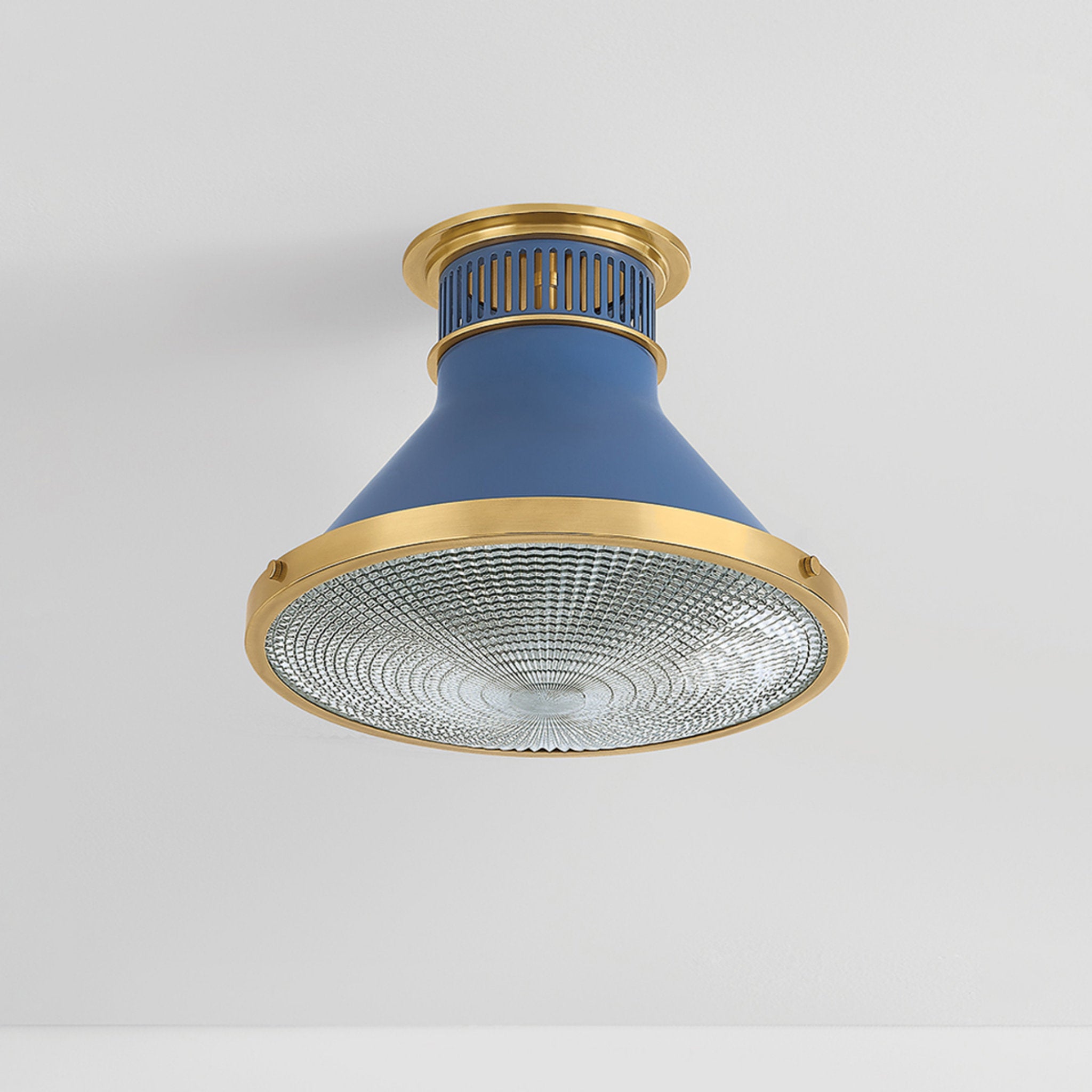 Highclere 1-Light Flush Mount in Aged Brass by Mark D. Sikes 12.75W x 9.75H (MDS2402-AGB/FBL)
