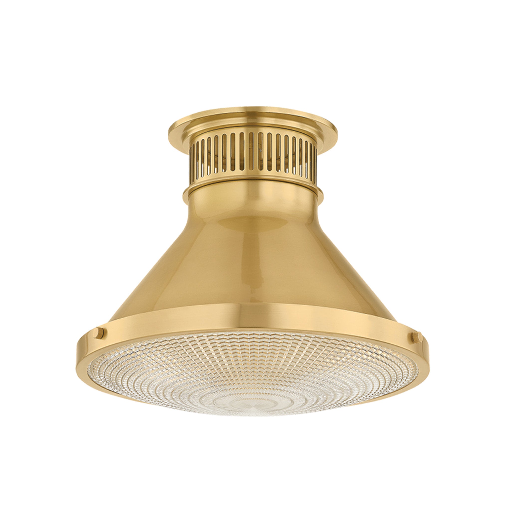 Highclere 1-Light Flush Mount in Aged Brass by Mark D. Sikes 12.75W x 9.75H (MDS2402-AGB)