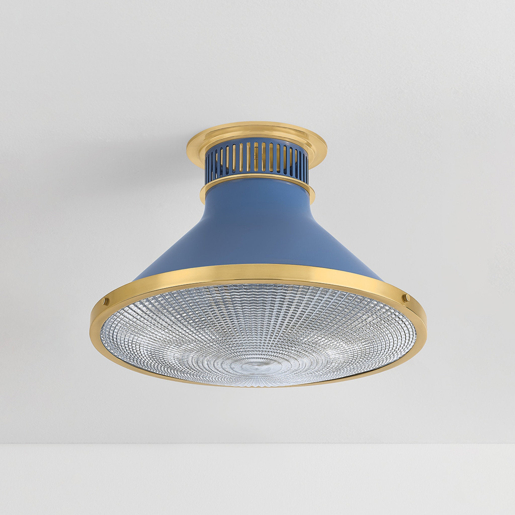 Highclere 1-Light Flush Mount in Aged Brass by Mark D. Sikes 17.75W x 12.25H (MDS2403-AGB/FBL)