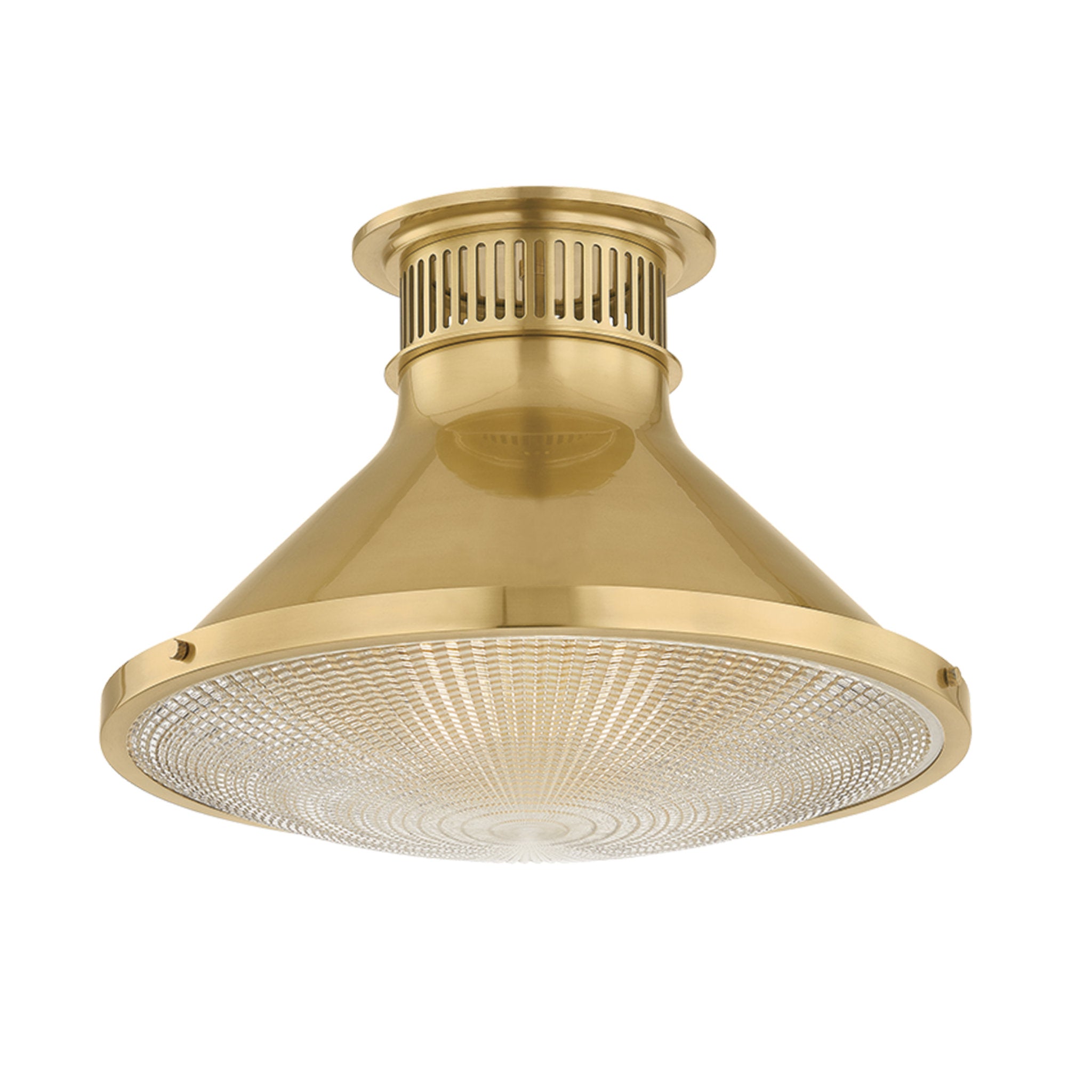 Highclere 1-Light Flush Mount in Aged Brass by Mark D. Sikes 17.75W x 12.25H (MDS2403-AGB)