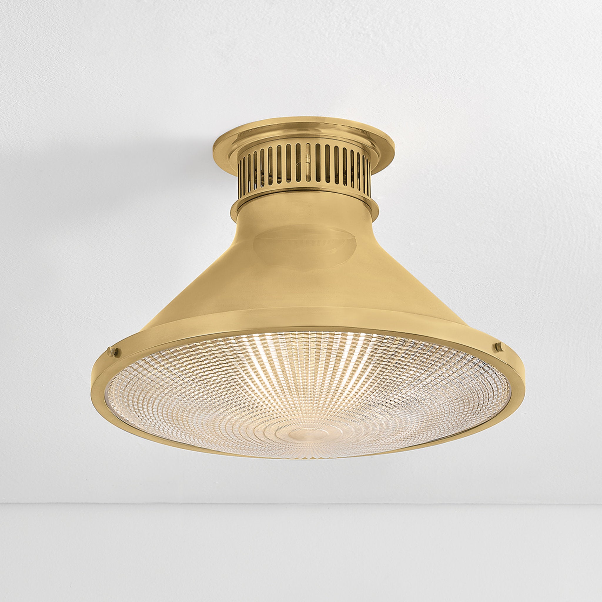 Highclere 1-Light Flush Mount in Aged Brass by Mark D. Sikes 17.75W x 12.25H (MDS2403-AGB)